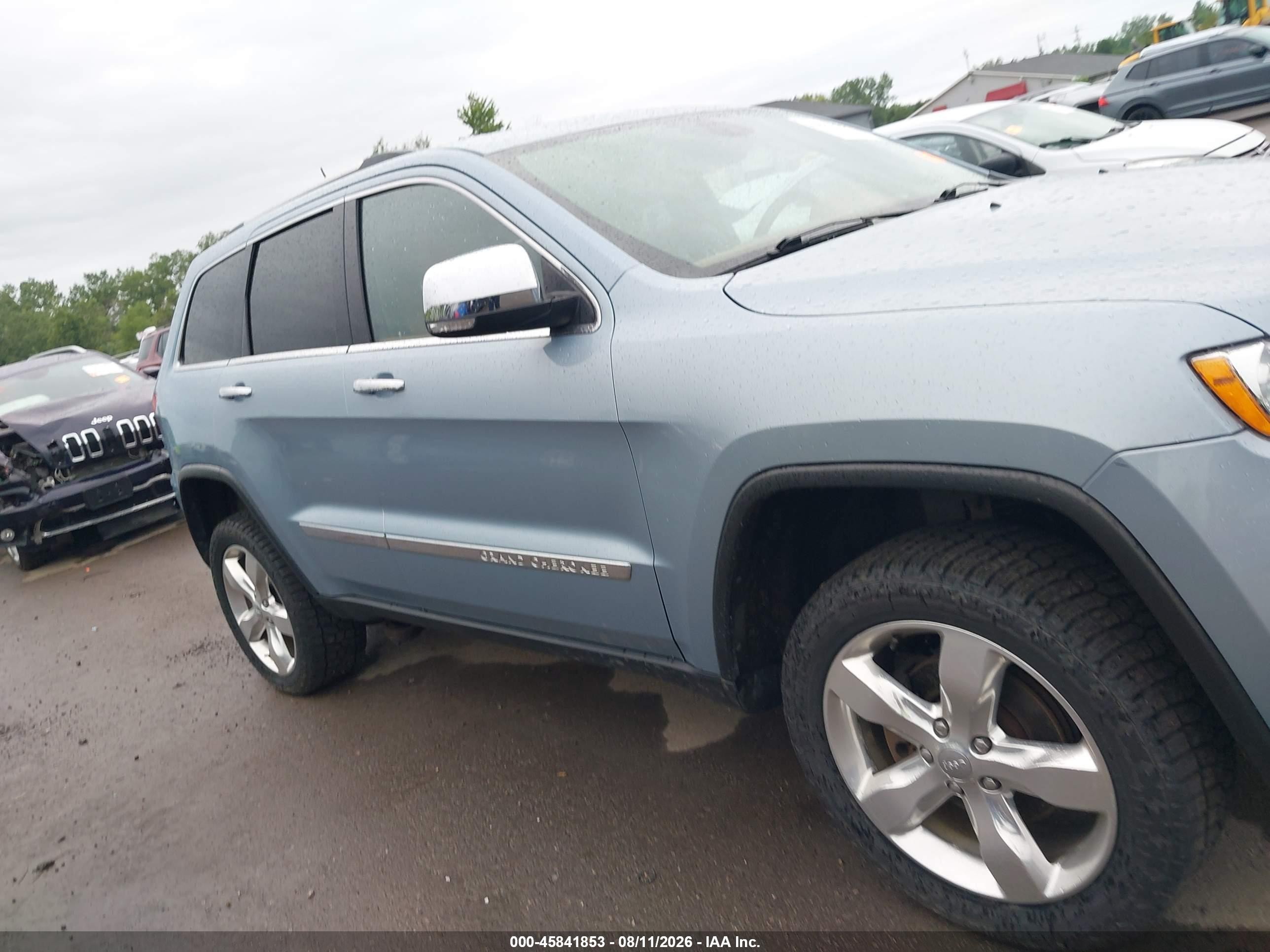 2012 Jeep Grand Cherokee Overland Light Blue vin: 1C4RJFCG2CC280488