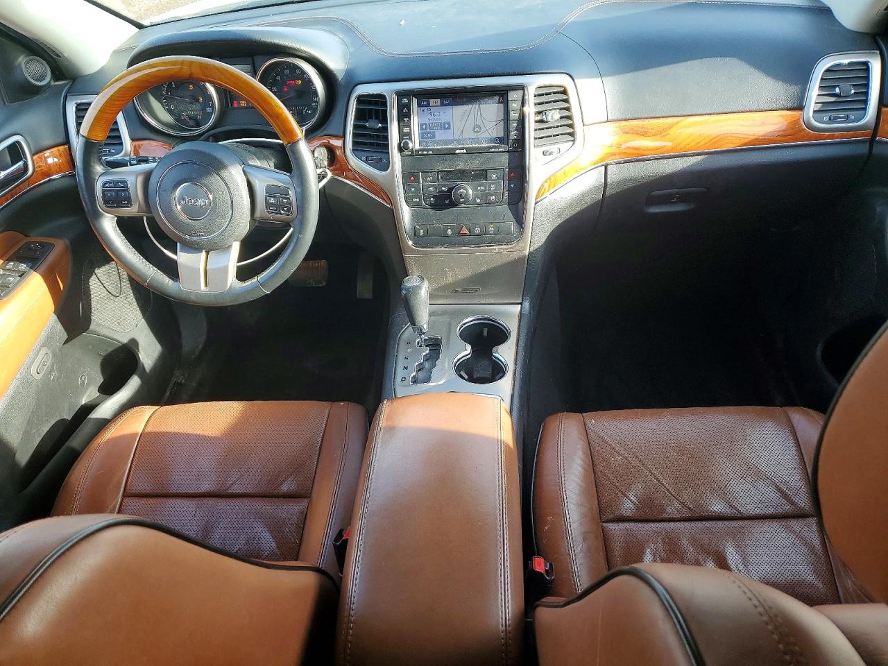 2013 Jeep Grand Cherokee Overland White vin: 1C4RJFCG2DC543449