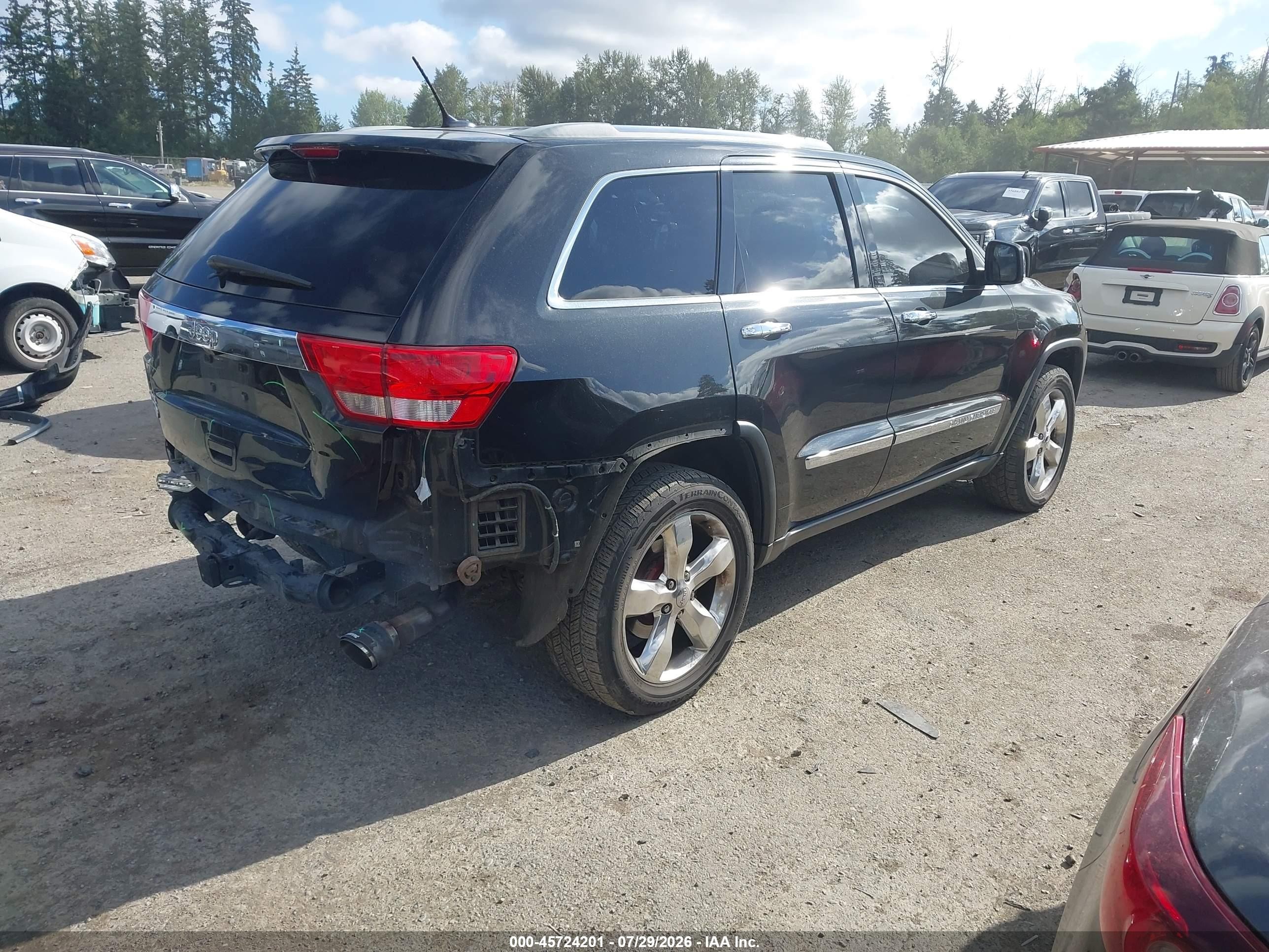 2013 Jeep Grand Cherokee Overland Summit Black vin: 1C4RJFCG2DC654504