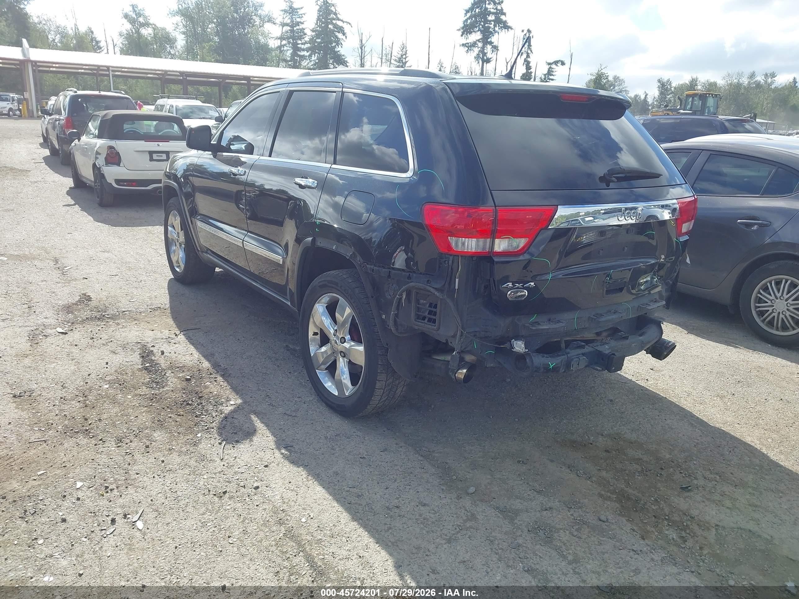 2013 Jeep Grand Cherokee Overland Summit Black vin: 1C4RJFCG2DC654504