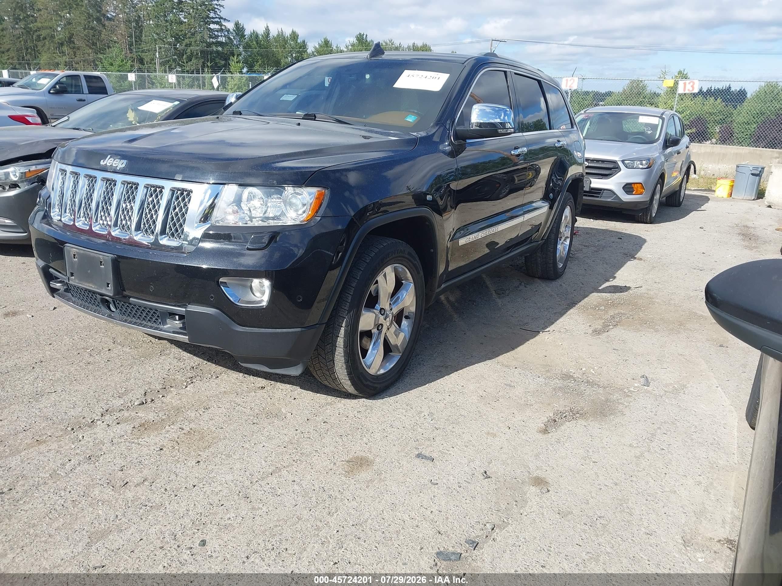 2013 Jeep Grand Cherokee Overland Summit Black vin: 1C4RJFCG2DC654504