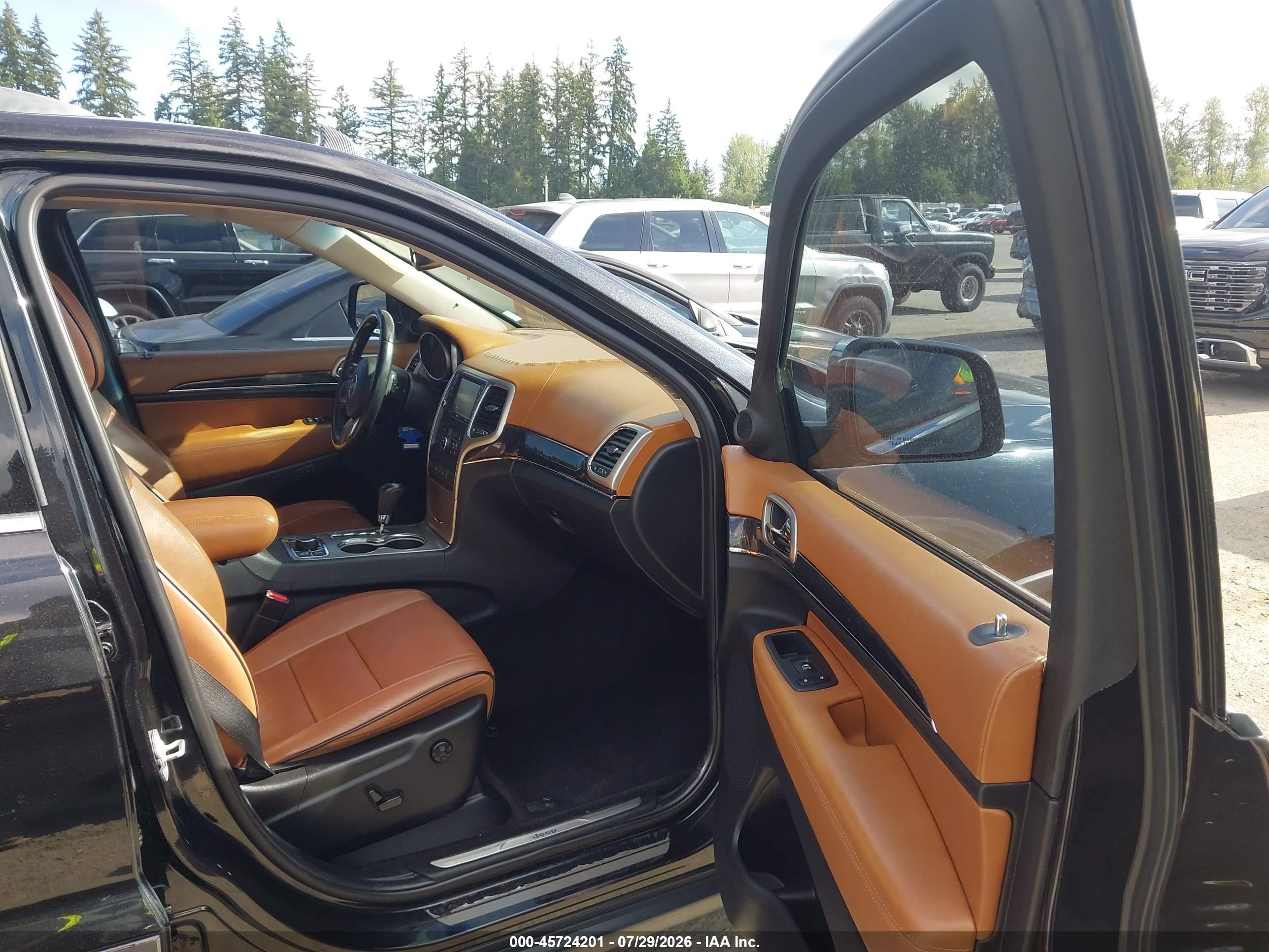 2013 Jeep Grand Cherokee Overland Summit Black vin: 1C4RJFCG2DC654504