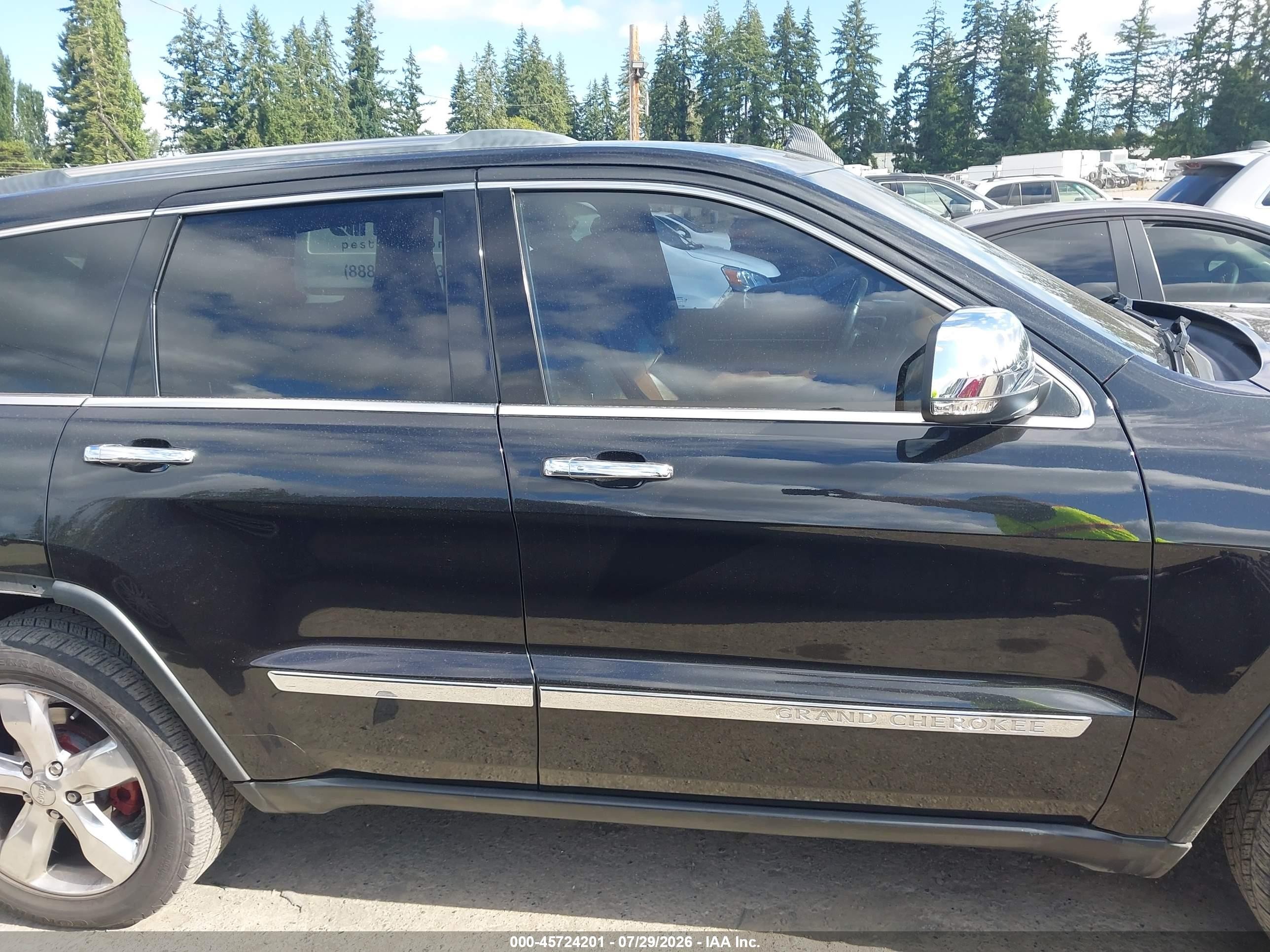 2013 Jeep Grand Cherokee Overland Summit Black vin: 1C4RJFCG2DC654504