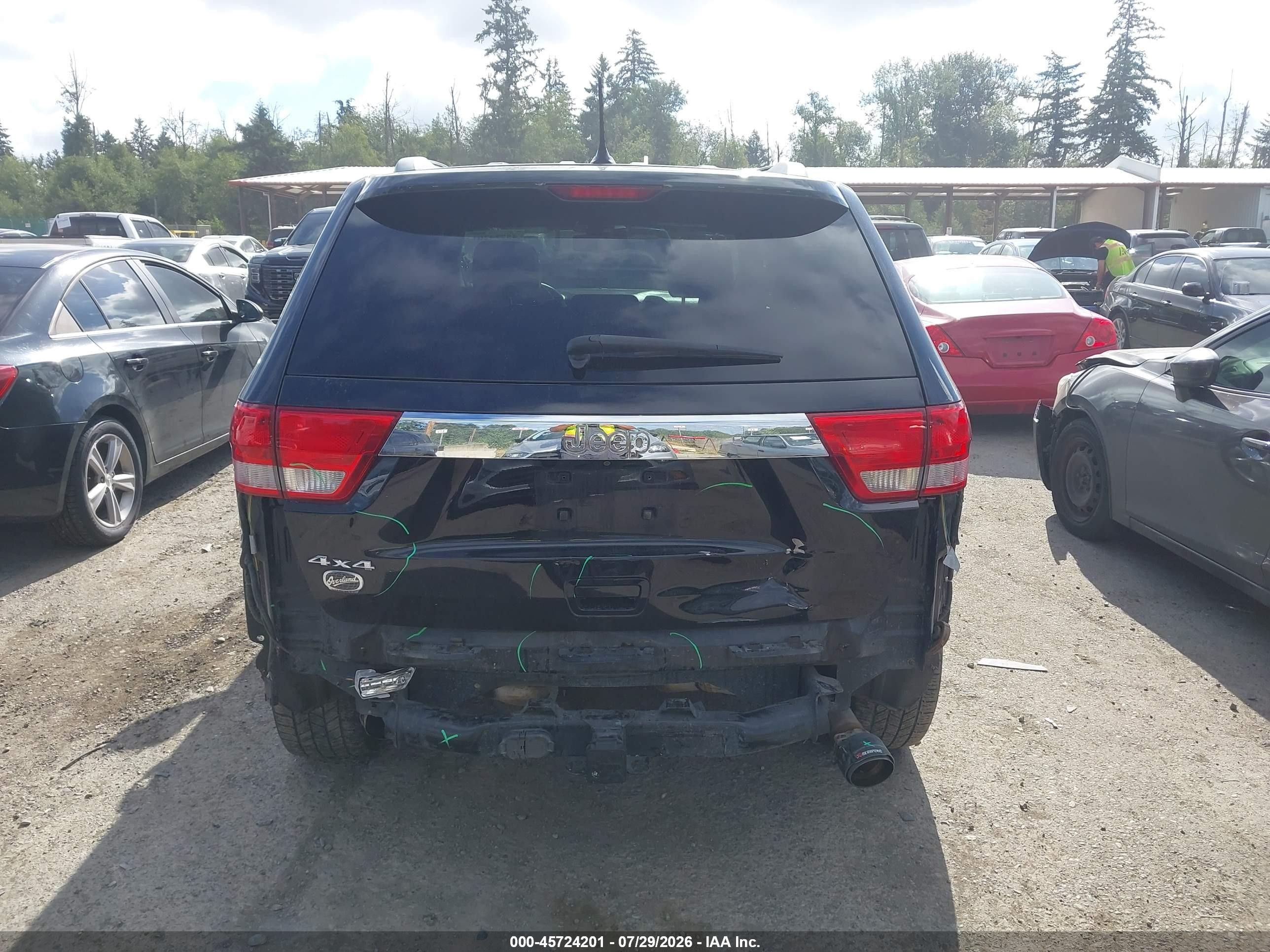 2013 Jeep Grand Cherokee Overland Summit Black vin: 1C4RJFCG2DC654504