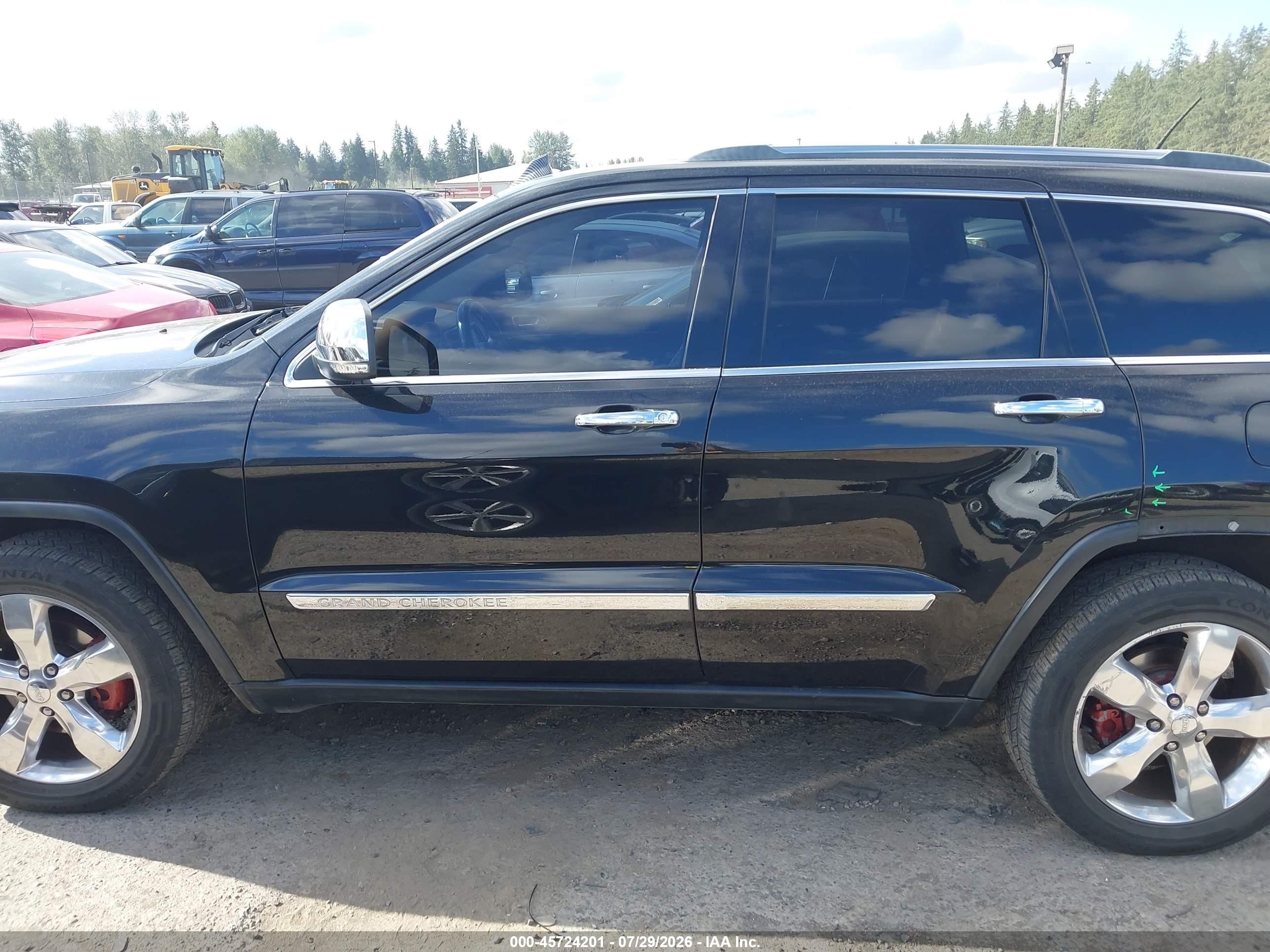 2013 Jeep Grand Cherokee Overland Summit Black vin: 1C4RJFCG2DC654504
