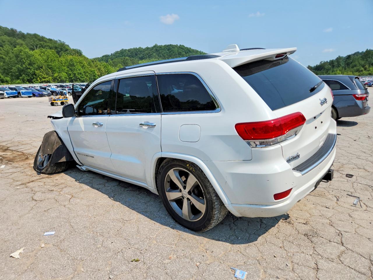 2014 Jeep Grand Cherokee Overland White vin: 1C4RJFCG2EC177946