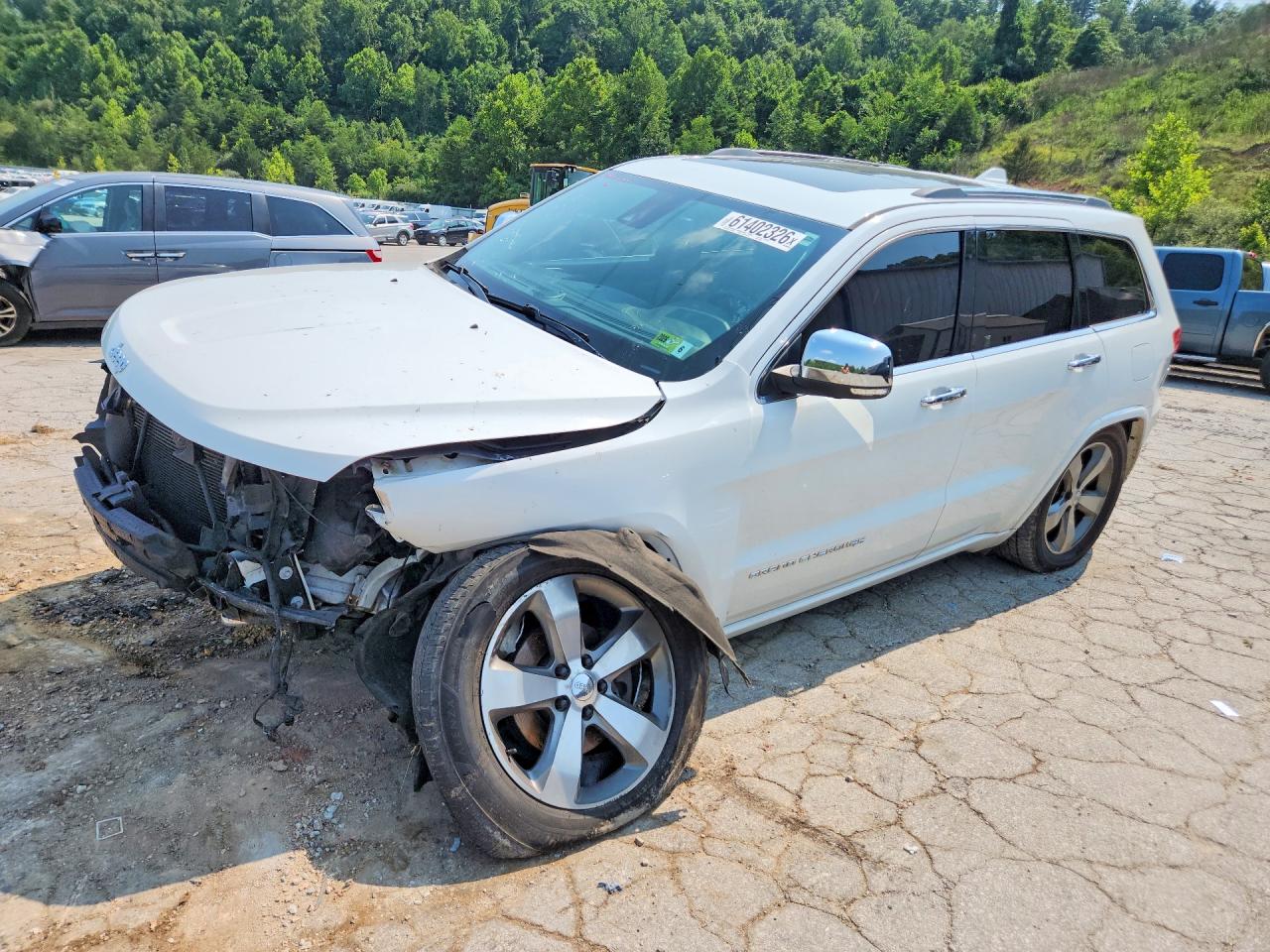 2014 Jeep Grand Cherokee Overland White vin: 1C4RJFCG2EC177946