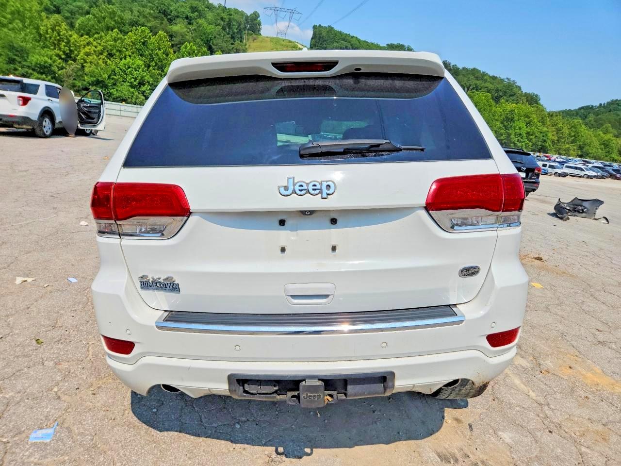 2014 Jeep Grand Cherokee Overland White vin: 1C4RJFCG2EC177946