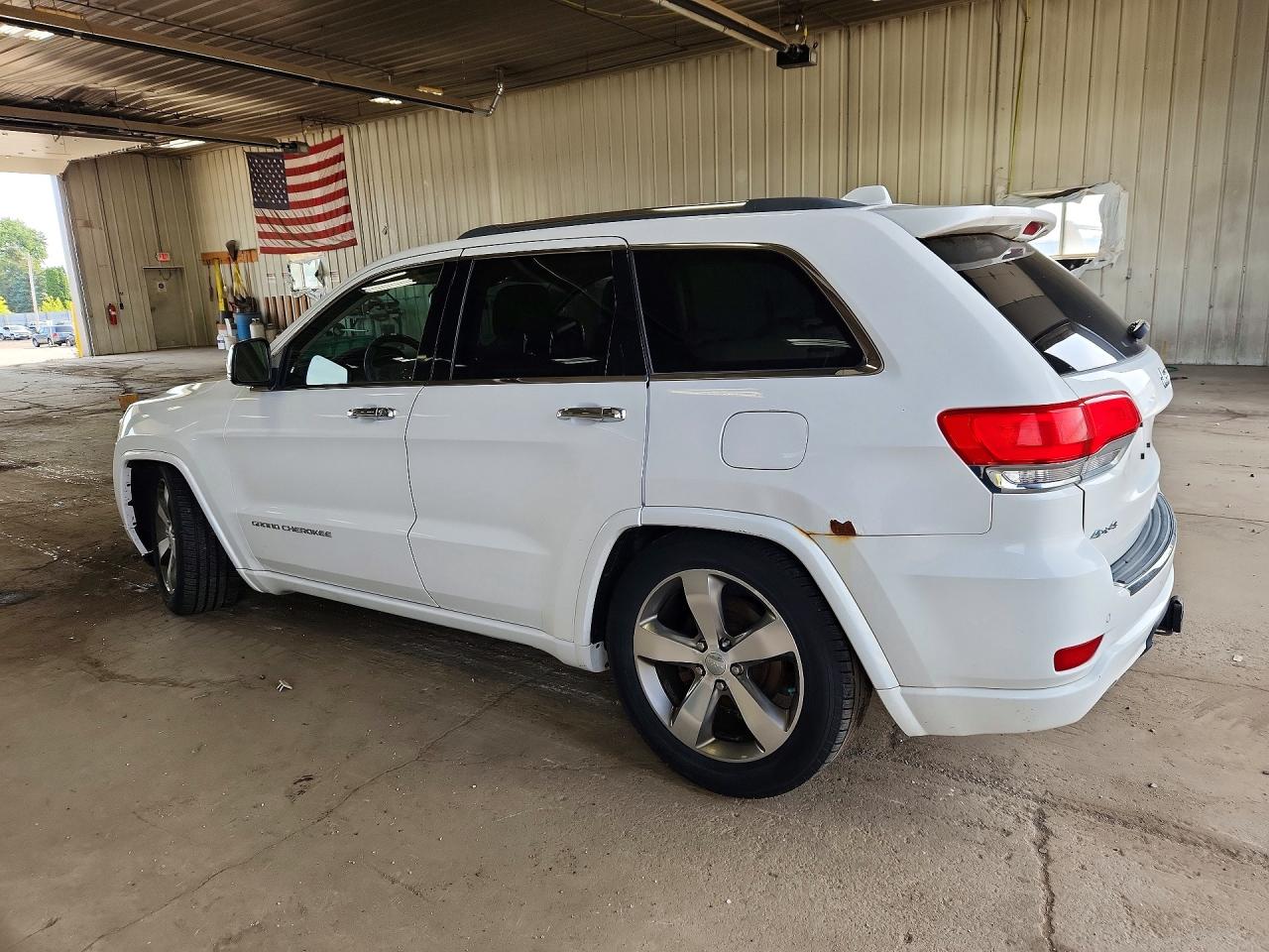 2014 Jeep Grand Cherokee Overland White vin: 1C4RJFCG2EC498675
