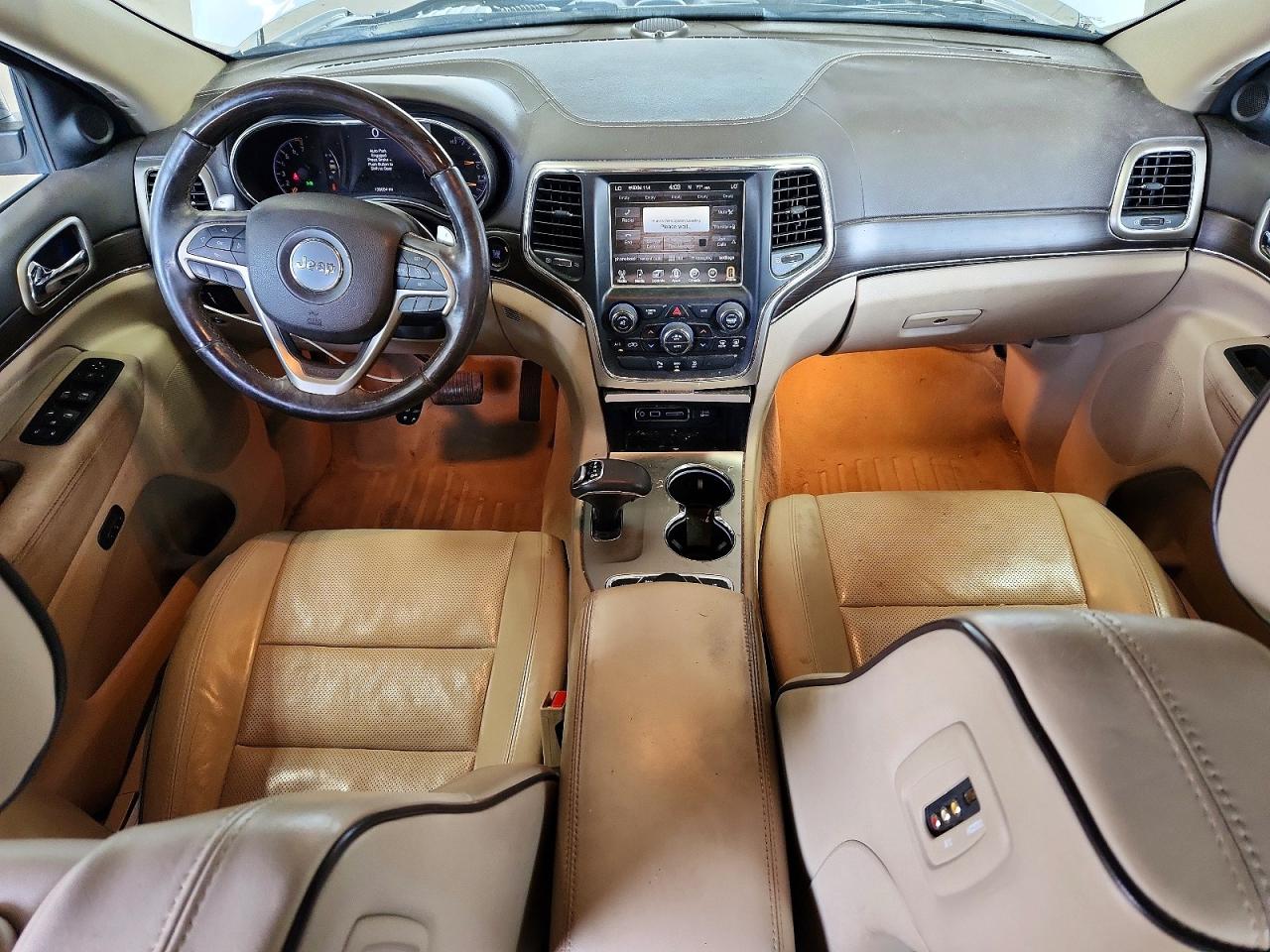 2014 Jeep Grand Cherokee Overland White vin: 1C4RJFCG2EC498675
