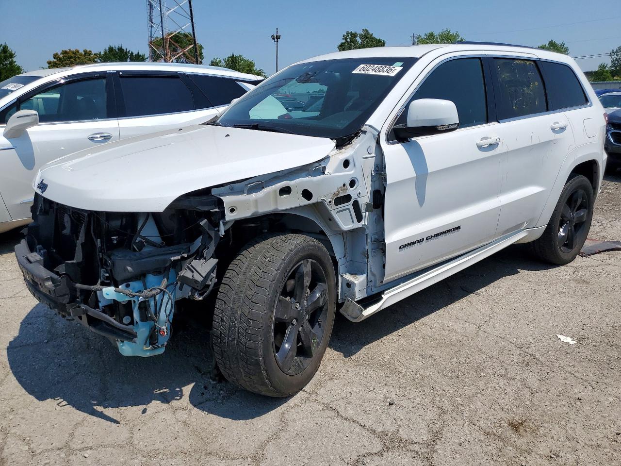 2015 Jeep Grand Cherokee Overland White vin: 1C4RJFCG2FC111043