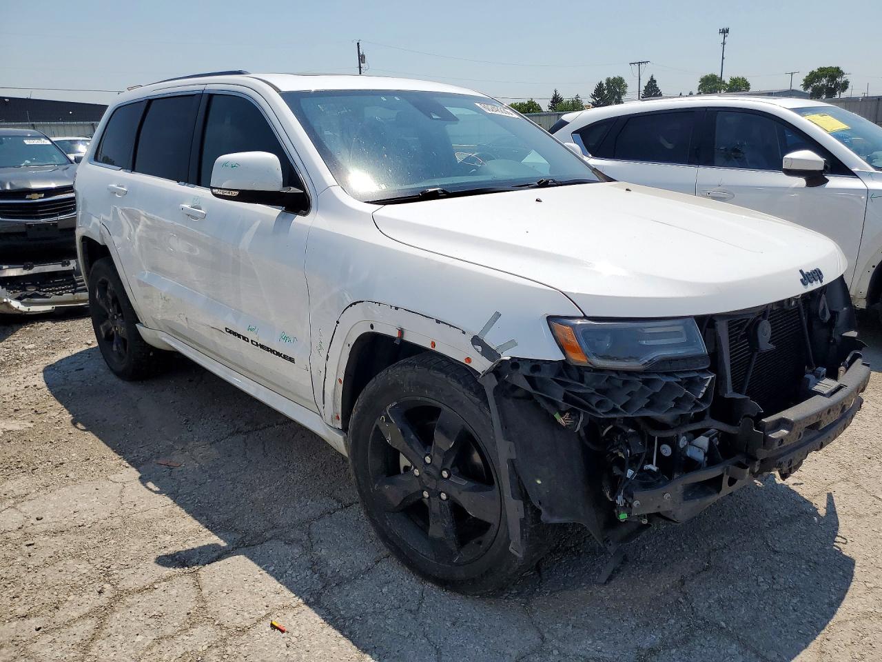 2015 Jeep Grand Cherokee Overland White vin: 1C4RJFCG2FC111043