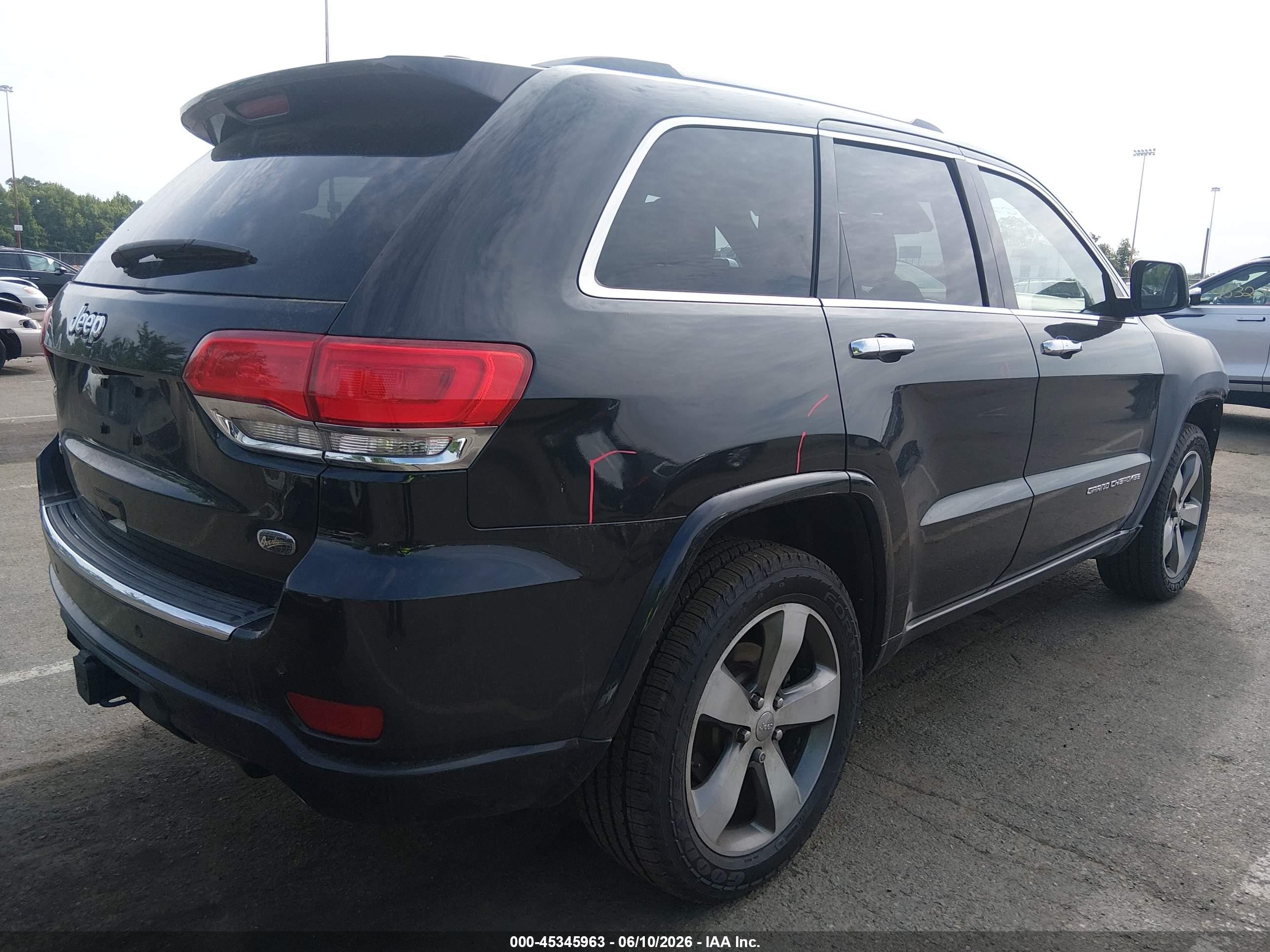 2015 Jeep Grand Cherokee Overland Black vin: 1C4RJFCG2FC606584
