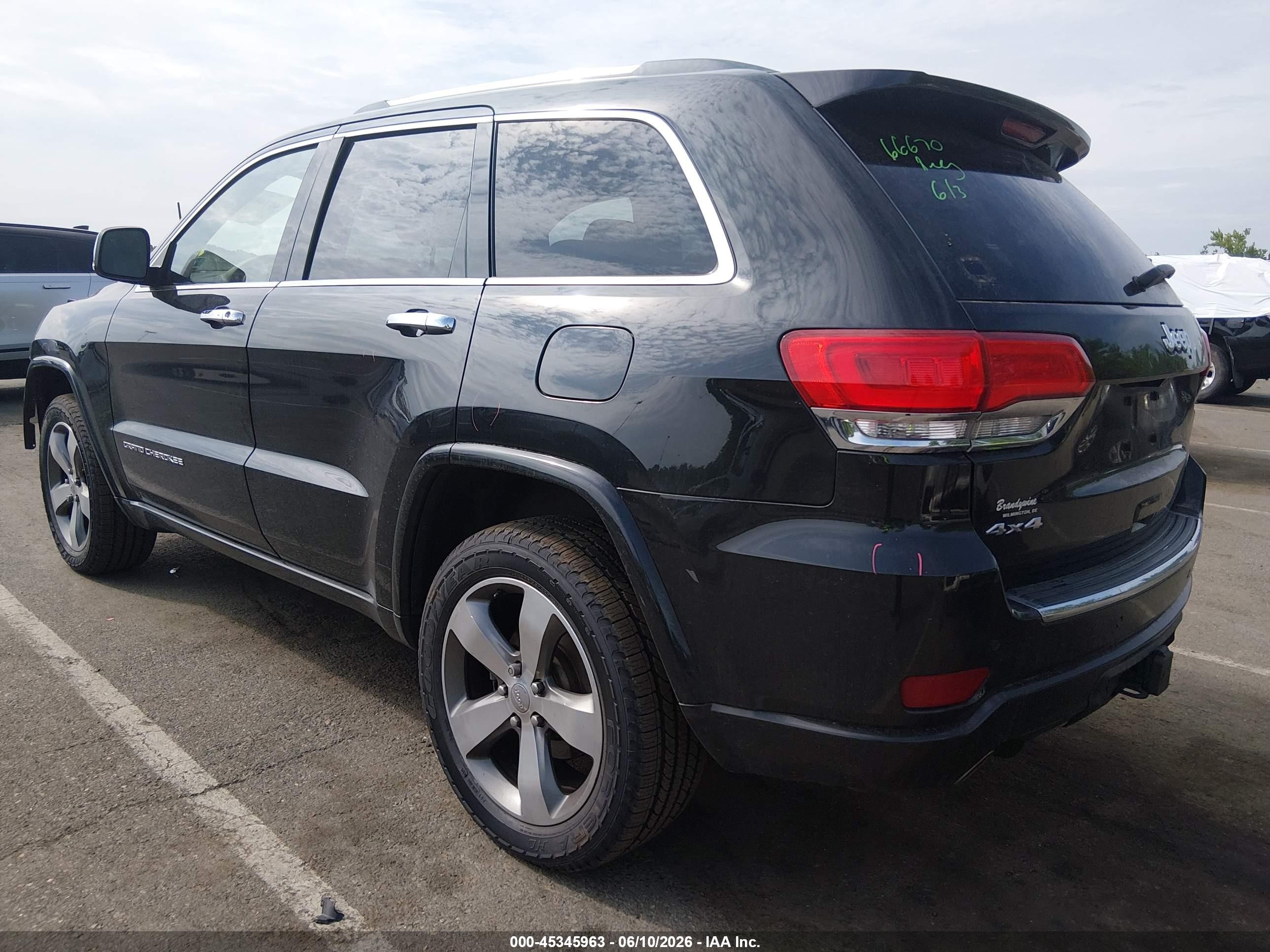 2015 Jeep Grand Cherokee Overland Black vin: 1C4RJFCG2FC606584