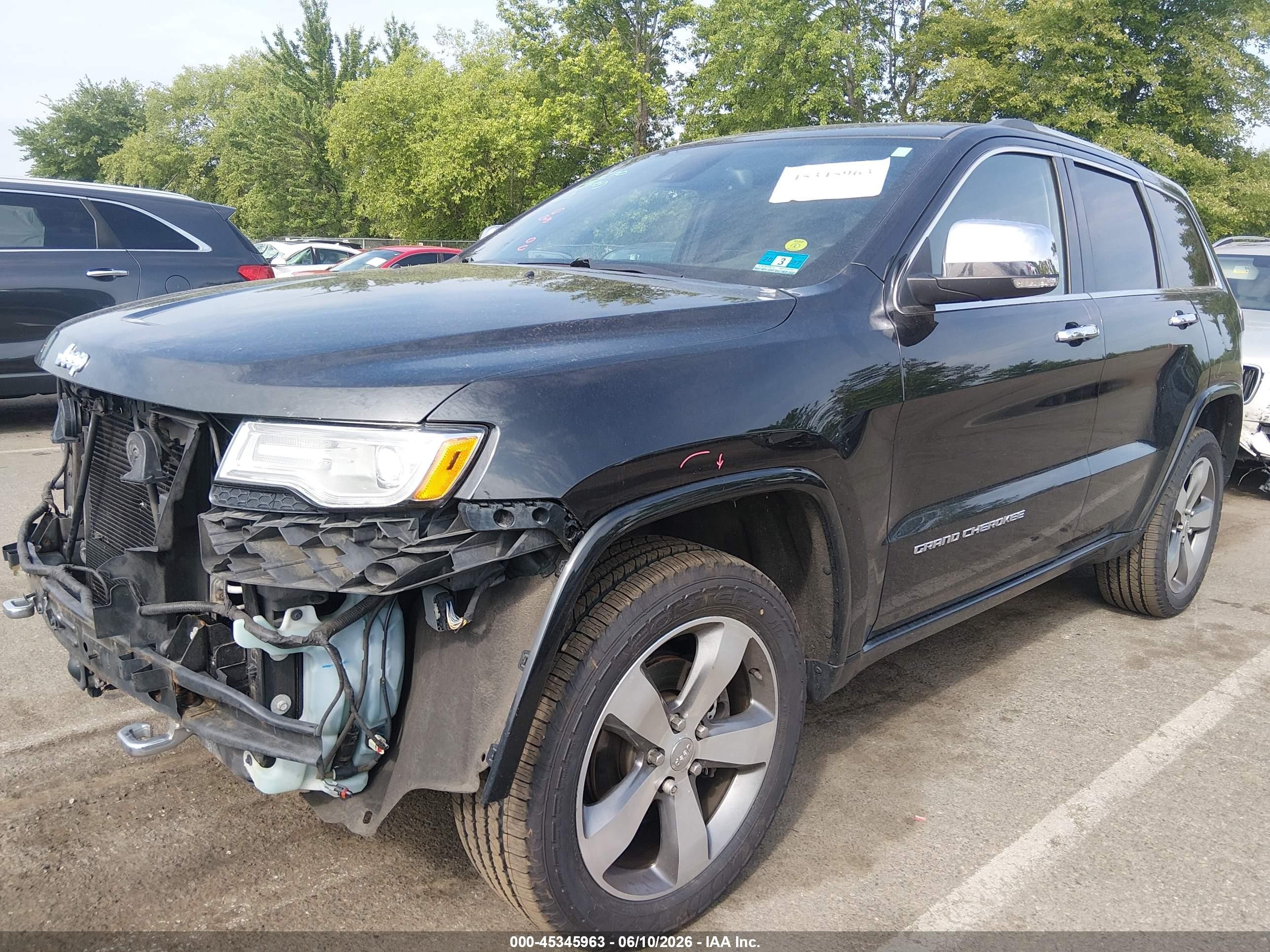 2015 Jeep Grand Cherokee Overland Black vin: 1C4RJFCG2FC606584