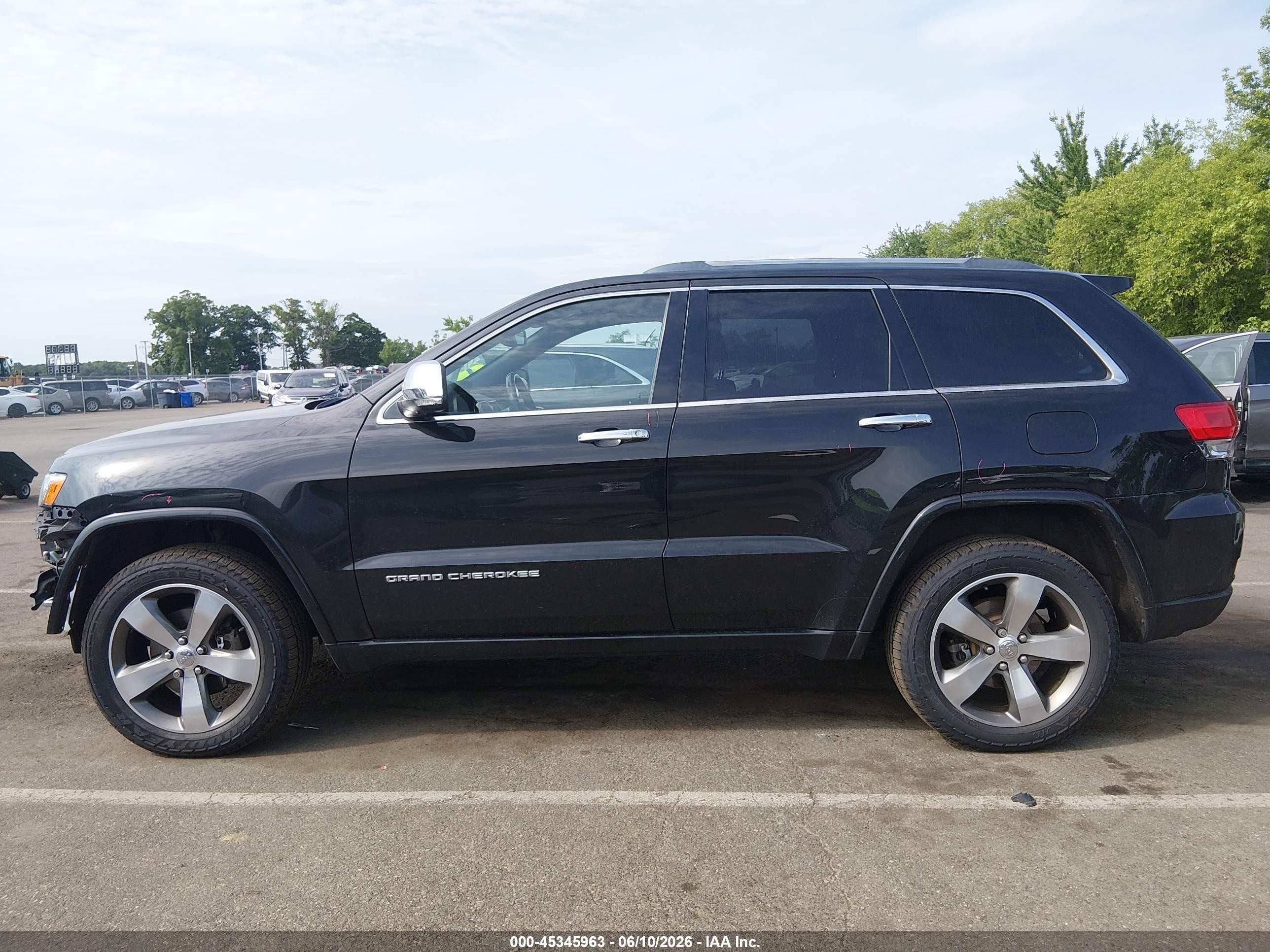 2015 Jeep Grand Cherokee Overland Black vin: 1C4RJFCG2FC606584