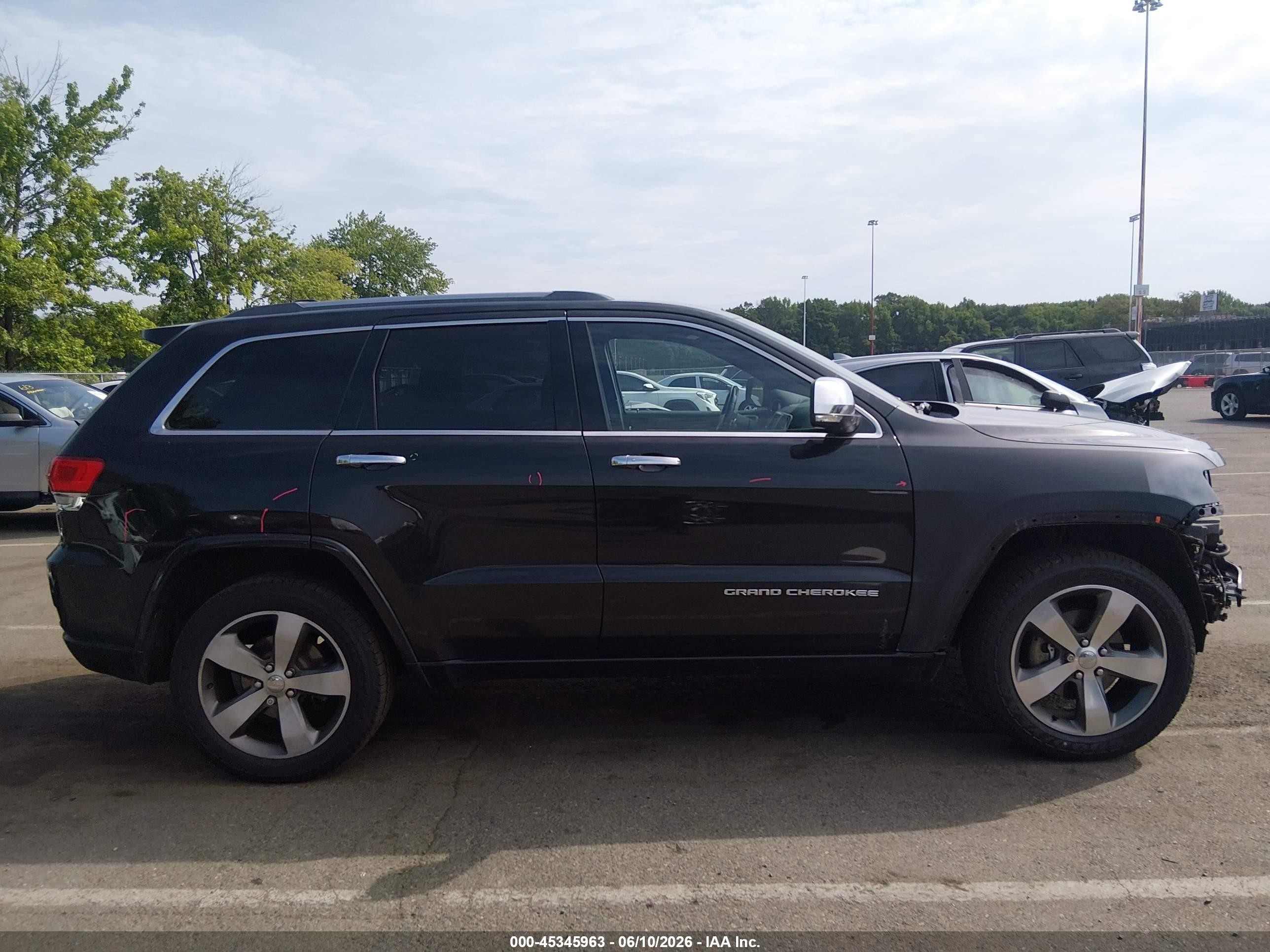 2015 Jeep Grand Cherokee Overland Black vin: 1C4RJFCG2FC606584