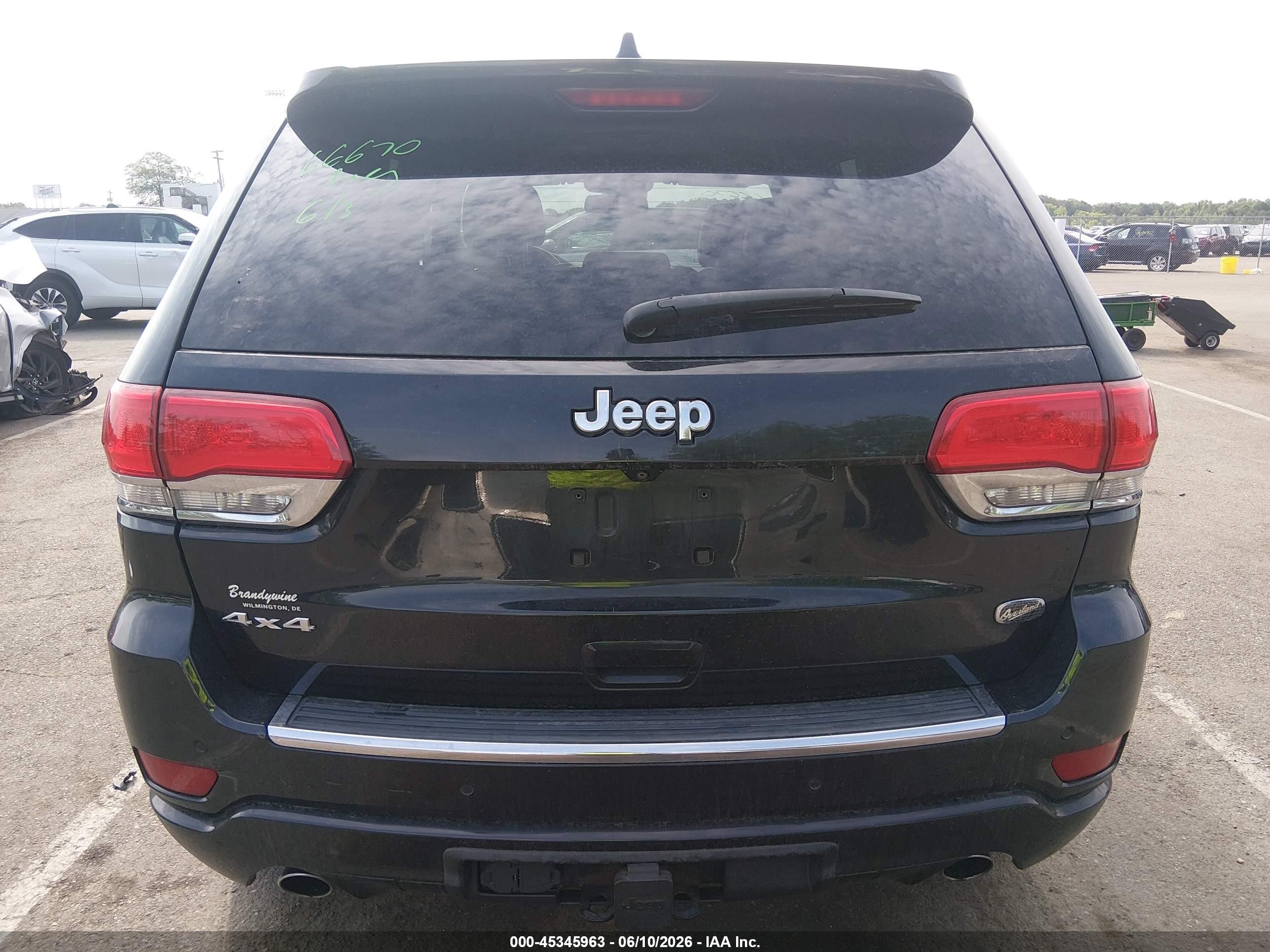 2015 Jeep Grand Cherokee Overland Black vin: 1C4RJFCG2FC606584