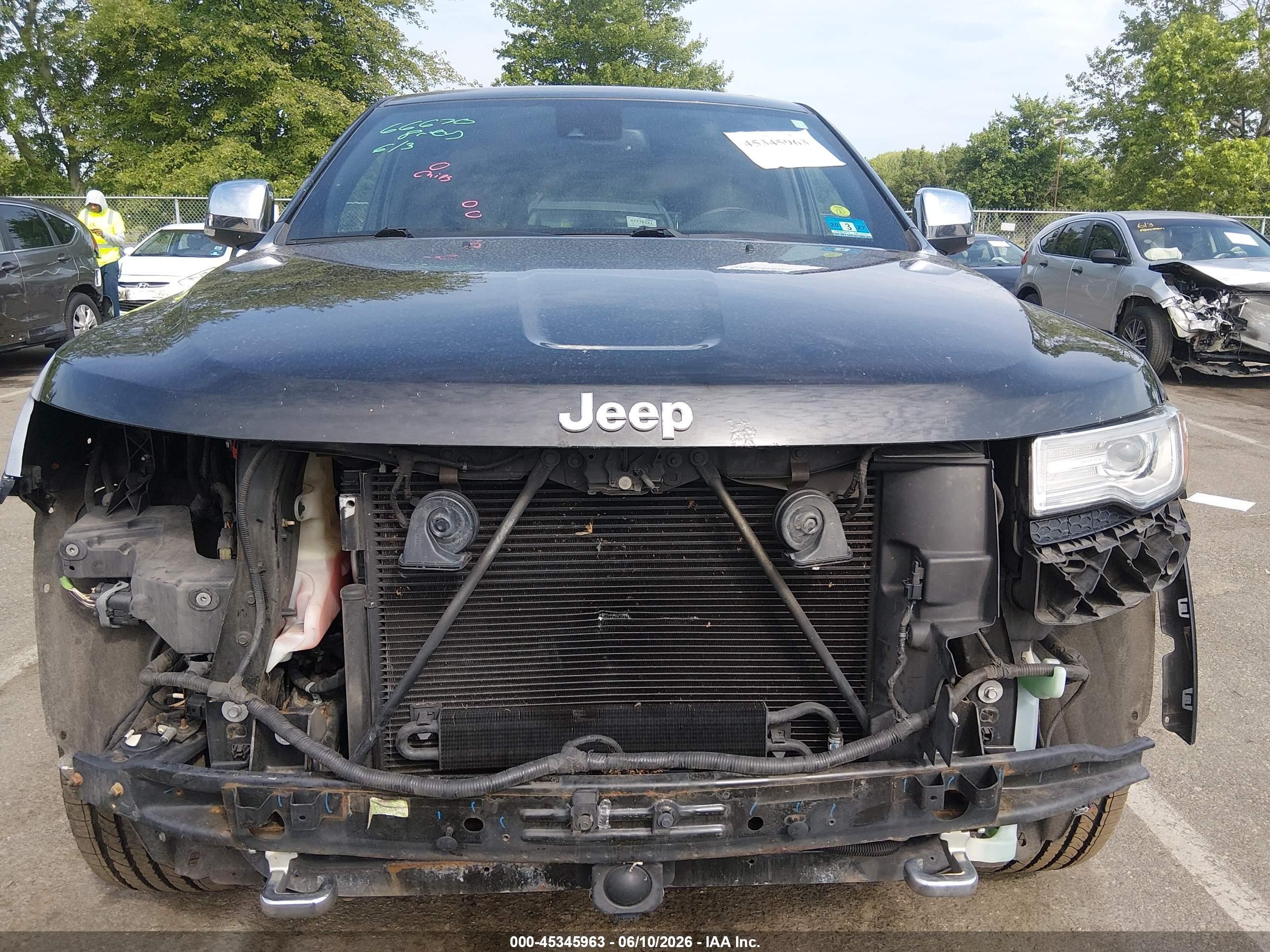 2015 Jeep Grand Cherokee Overland Black vin: 1C4RJFCG2FC606584