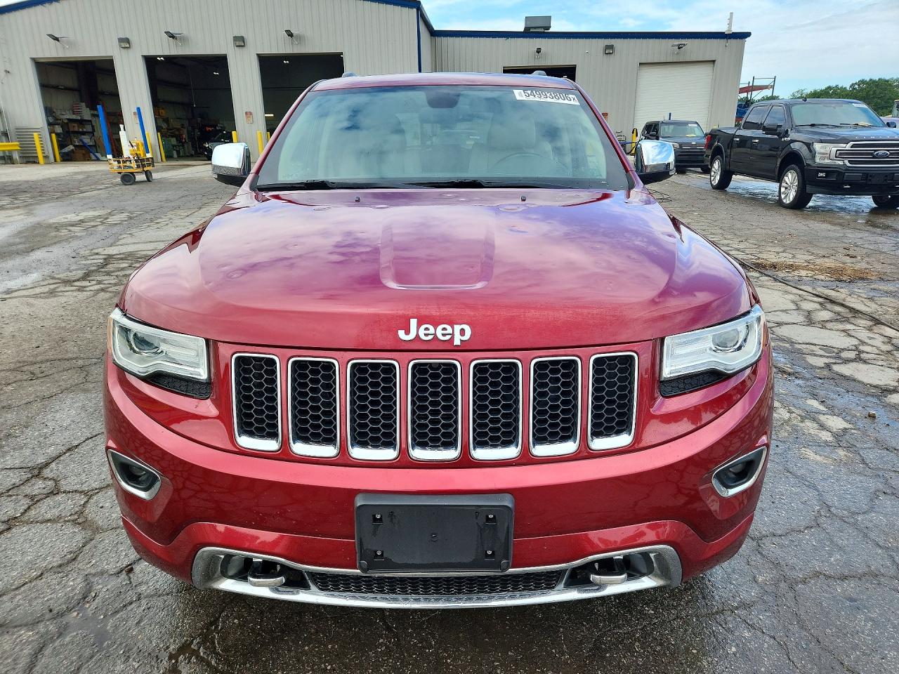 2015 Jeep Grand Cherokee Overland Red vin: 1C4RJFCG2FC677302