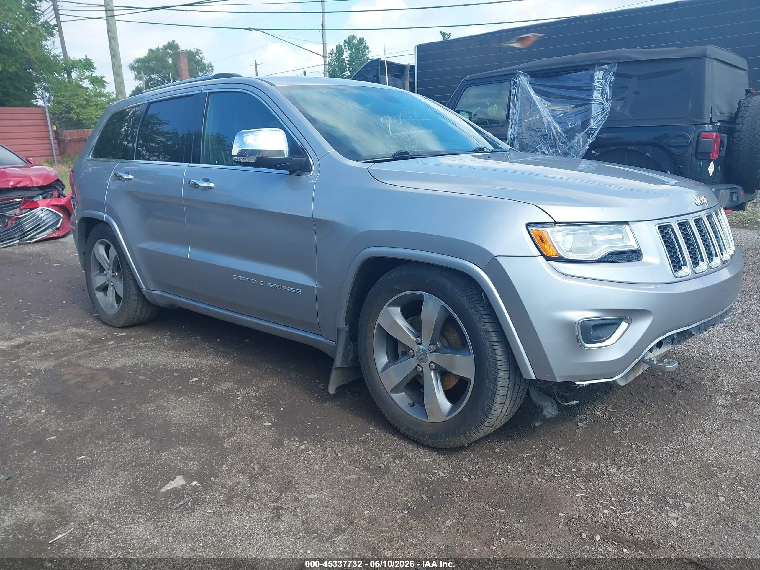 2015 Jeep Grand Cherokee Overland Серебряный vin: 1C4RJFCG2FC748854