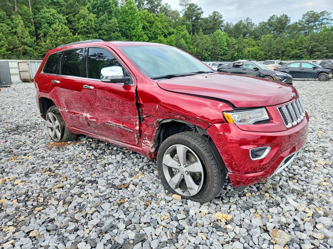 2015 Jeep Grand Cherokee Overland Red vin: 1C4RJFCG2FC831460