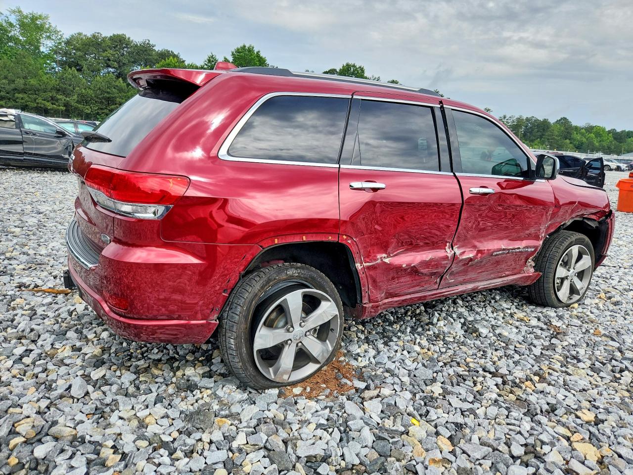 2015 Jeep Grand Cherokee Overland Red vin: 1C4RJFCG2FC831460