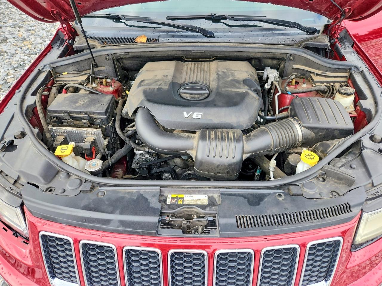 2015 Jeep Grand Cherokee Overland Red vin: 1C4RJFCG2FC831460