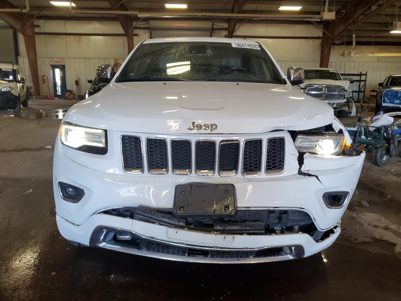 2015 Jeep Grand Cherokee Overland White vin: 1C4RJFCG2FC921112
