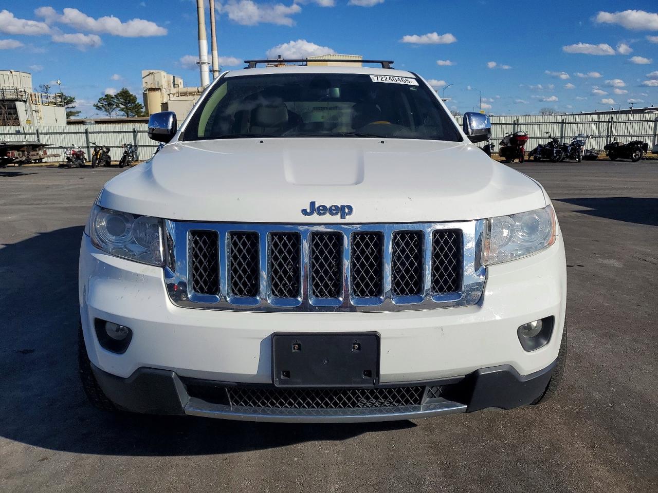 2013 Jeep Grand Cherokee Overland White vin: 1C4RJFCG3DC606882