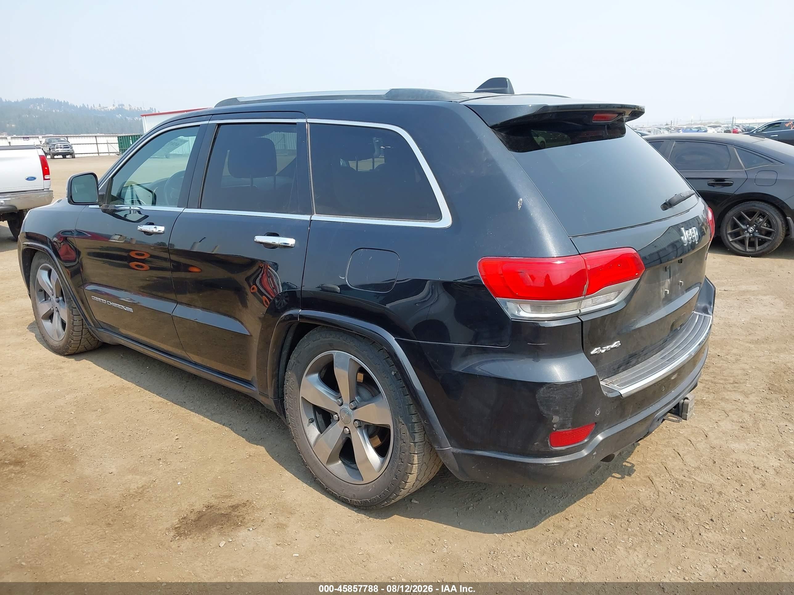 2014 Jeep Grand Cherokee Overland Black vin: 1C4RJFCG3EC162100