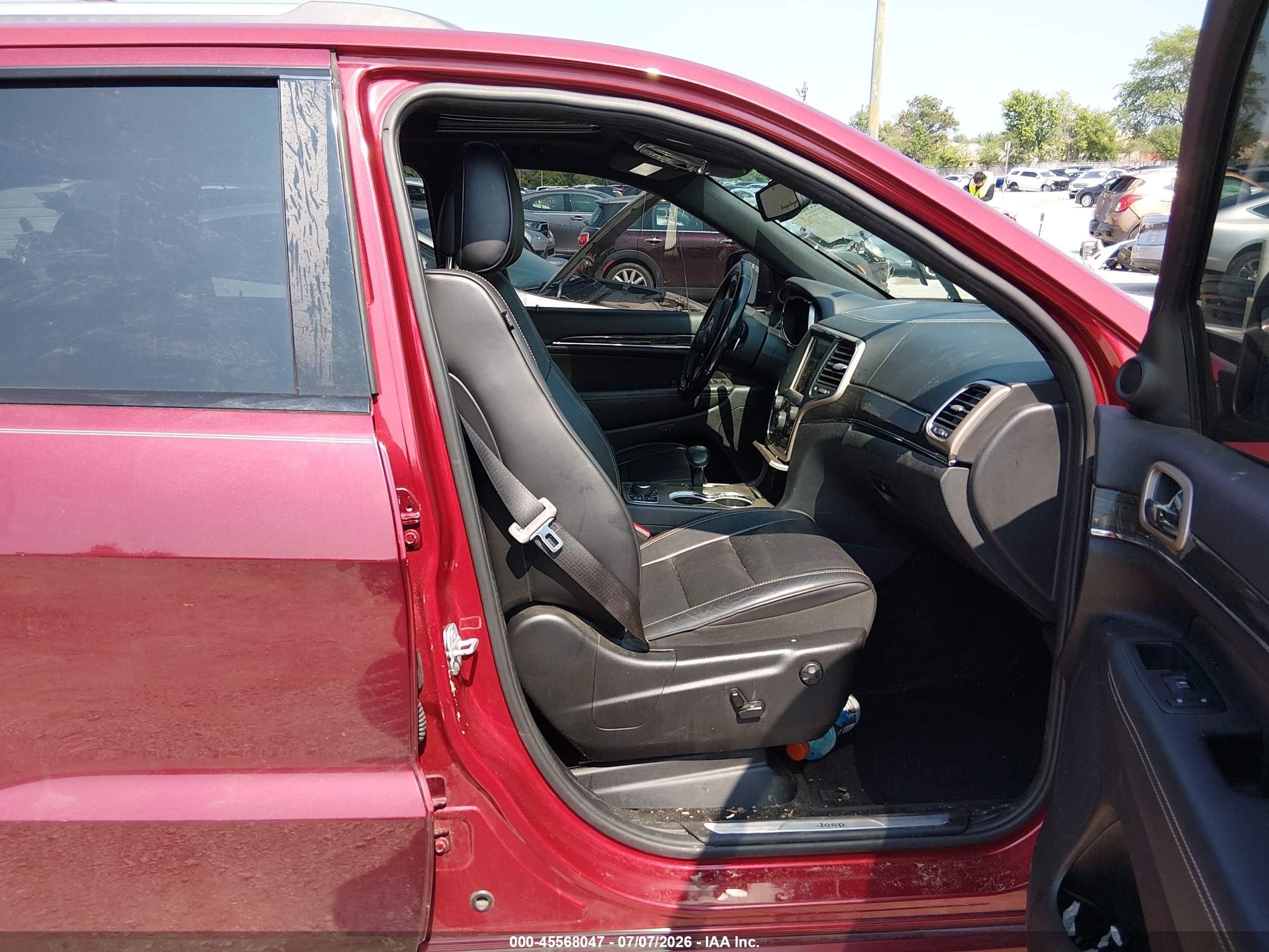 2014 Jeep Grand Cherokee Overland Red vin: 1C4RJFCG3EC174599