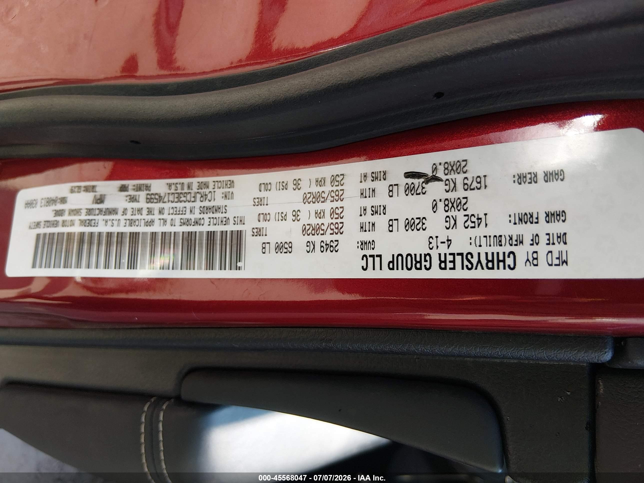 2014 Jeep Grand Cherokee Overland Red vin: 1C4RJFCG3EC174599