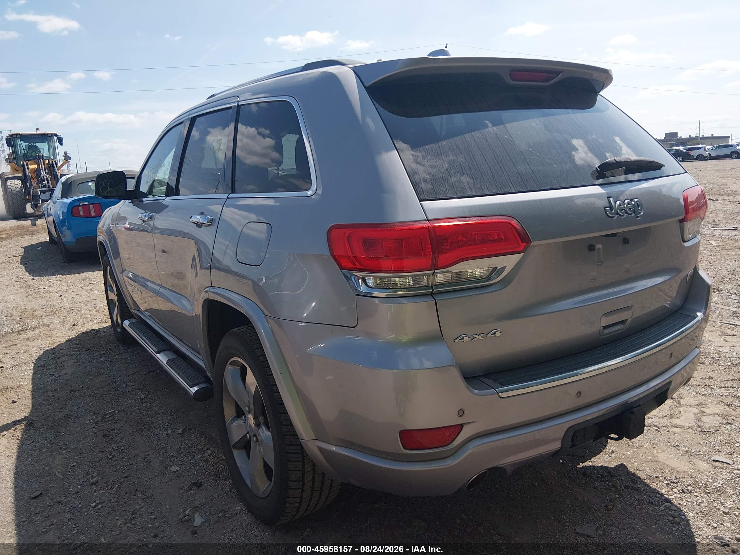 2014 Jeep Grand Cherokee Overland Серебряный vin: 1C4RJFCG3EC207620