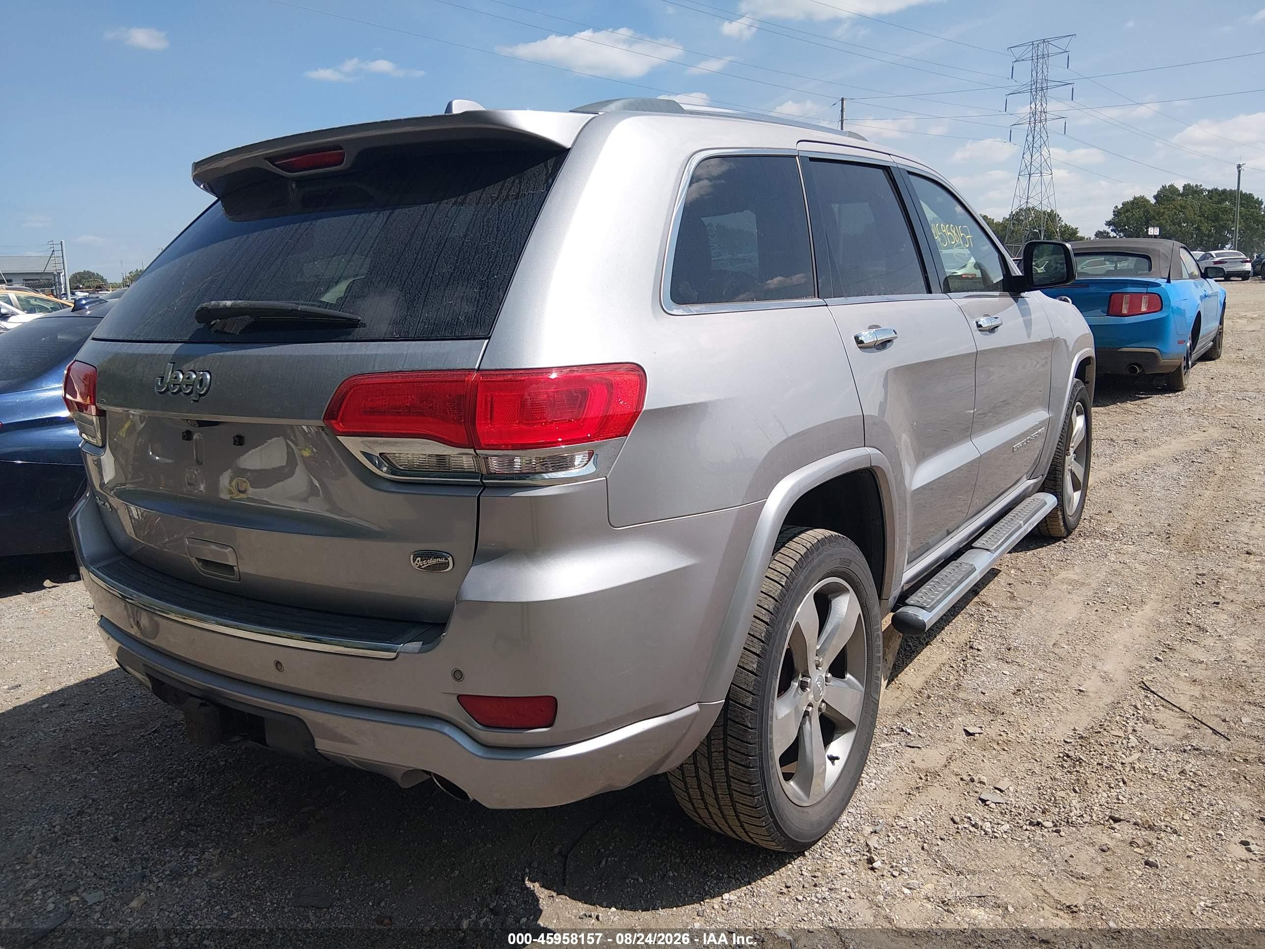 2014 Jeep Grand Cherokee Overland Серебряный vin: 1C4RJFCG3EC207620