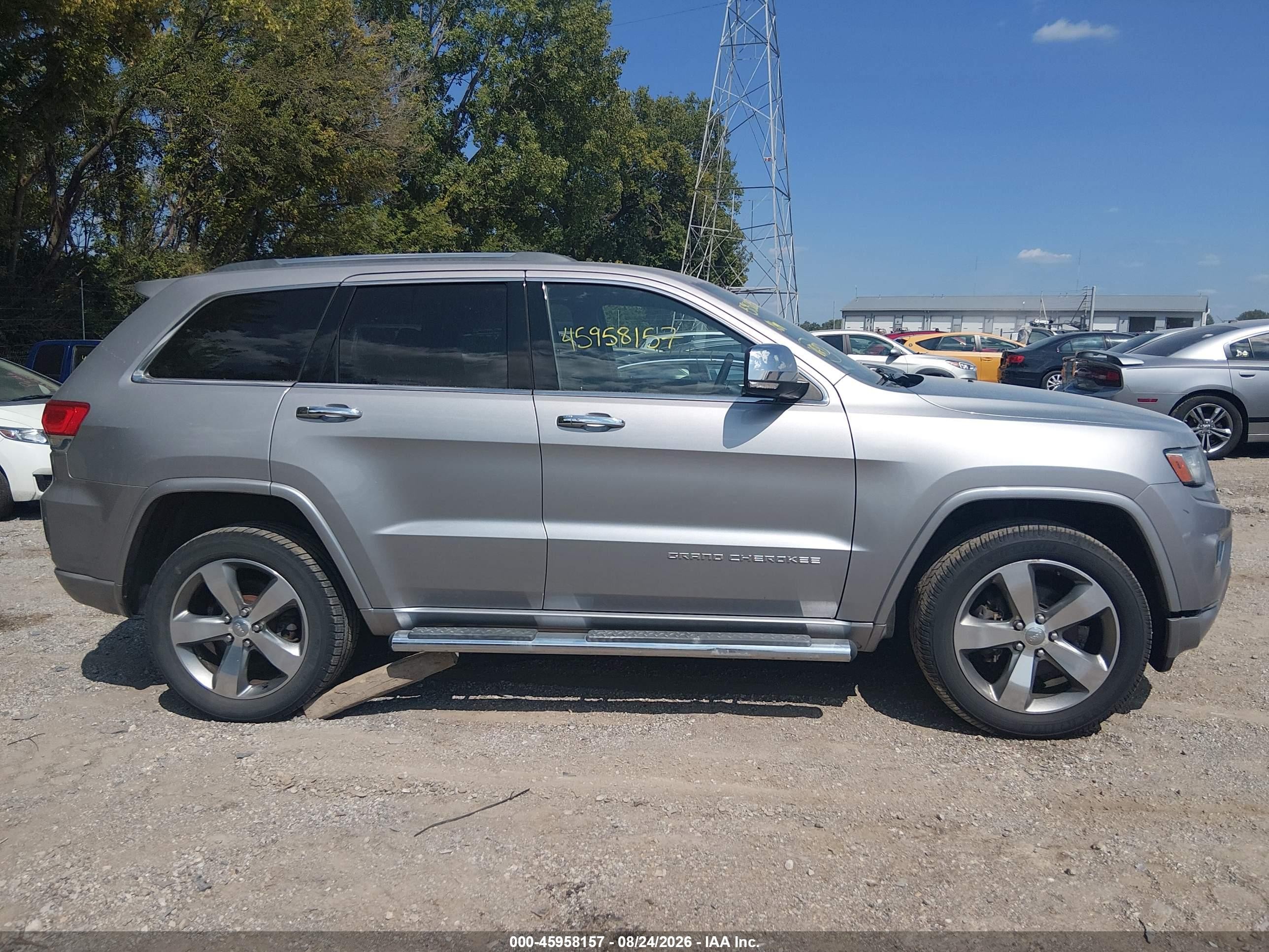 2014 Jeep Grand Cherokee Overland Серебряный vin: 1C4RJFCG3EC207620