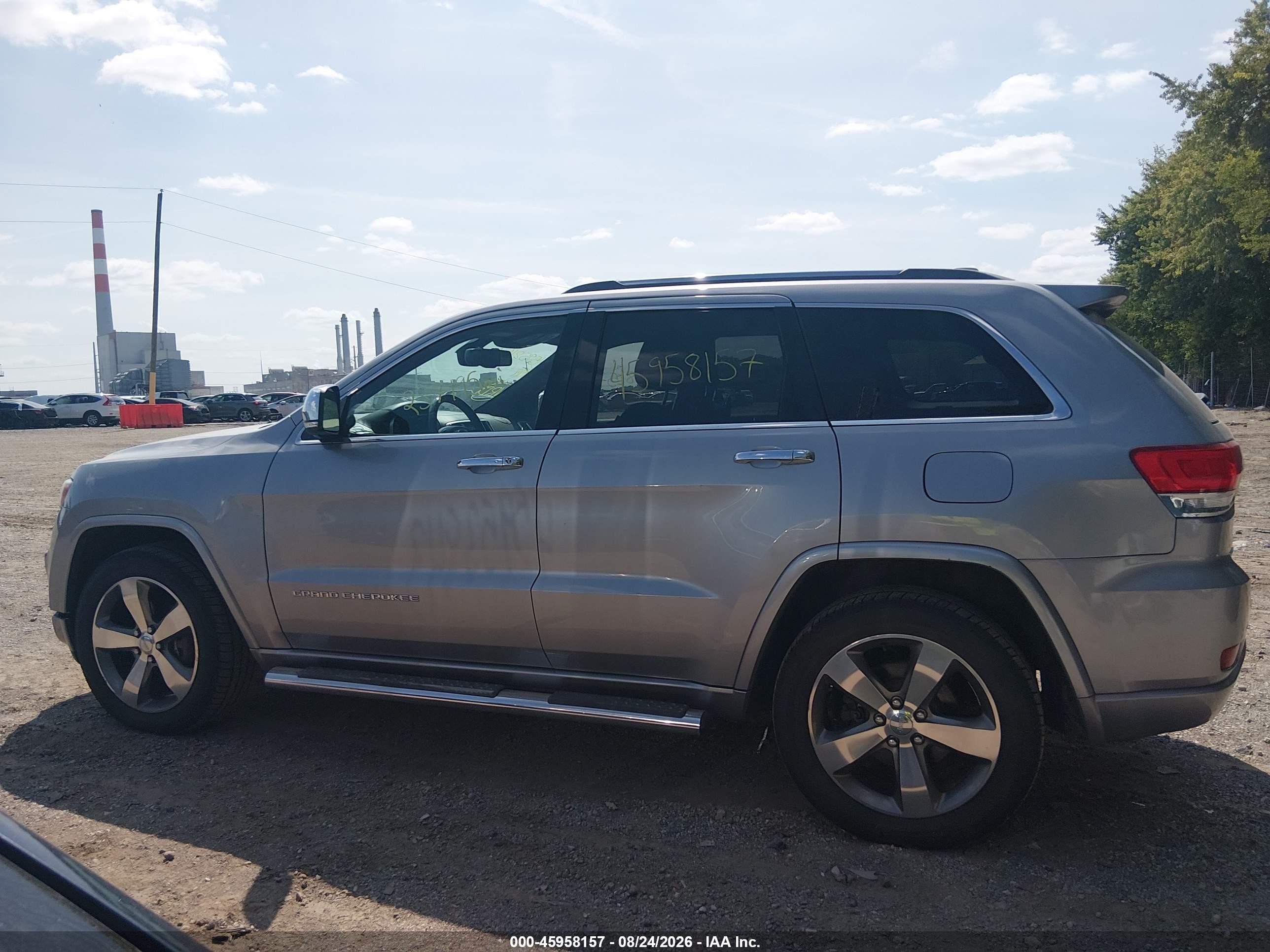 2014 Jeep Grand Cherokee Overland Серебряный vin: 1C4RJFCG3EC207620