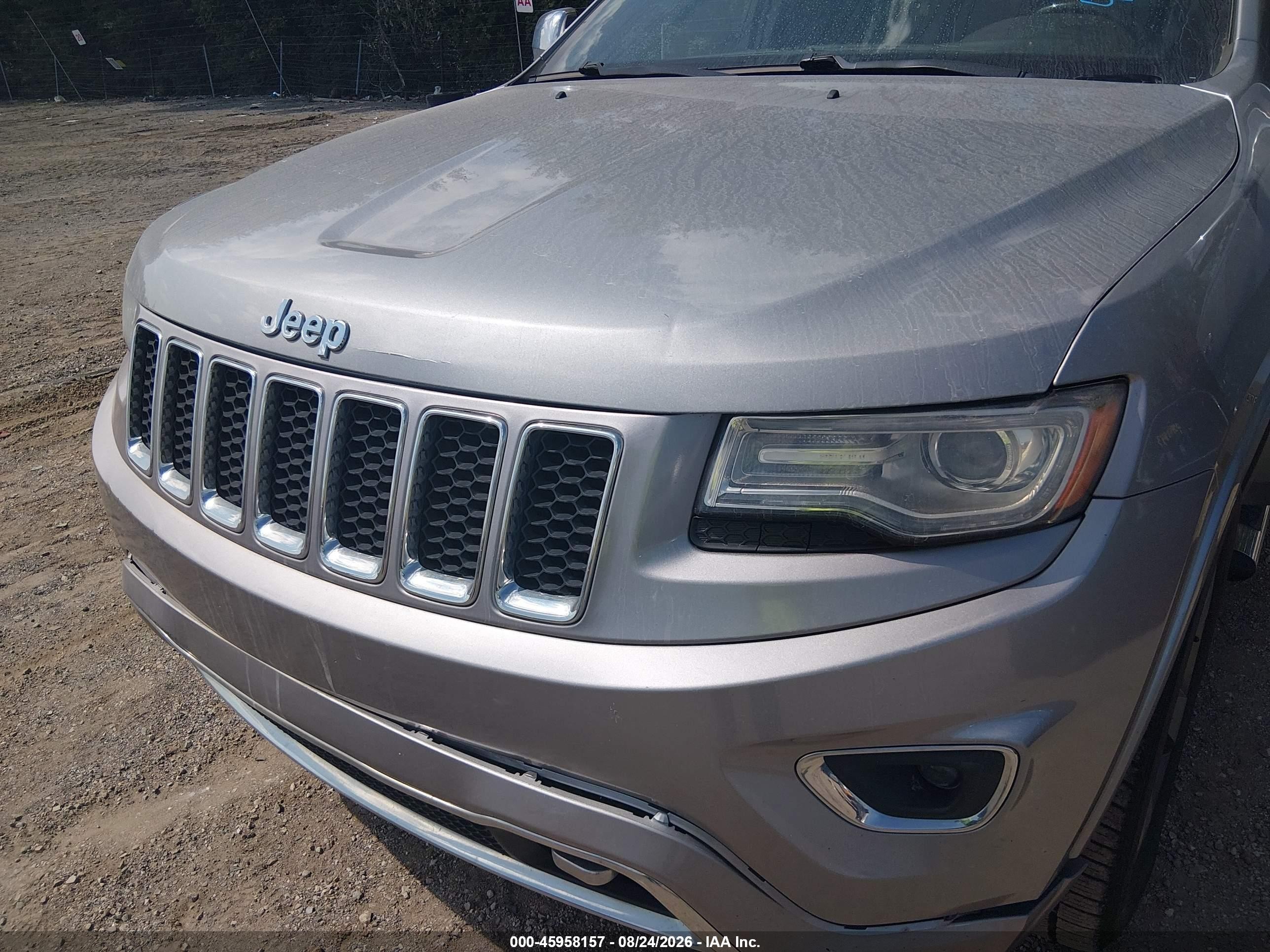 2014 Jeep Grand Cherokee Overland Серебряный vin: 1C4RJFCG3EC207620