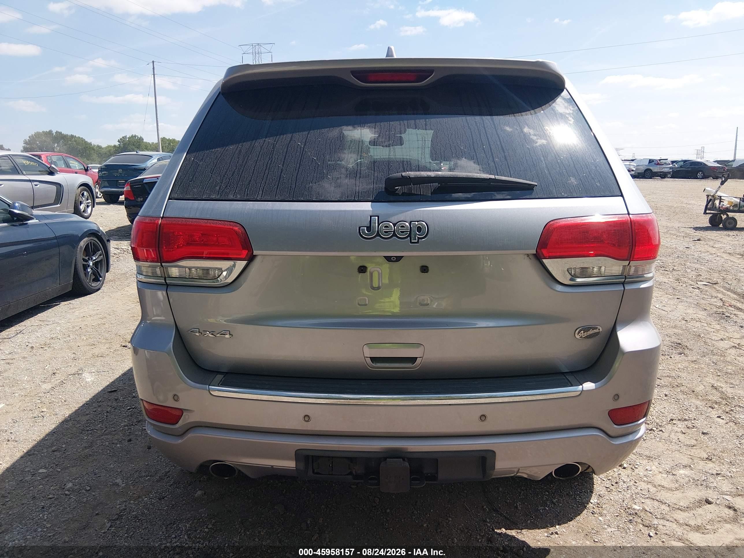 2014 Jeep Grand Cherokee Overland Серебряный vin: 1C4RJFCG3EC207620