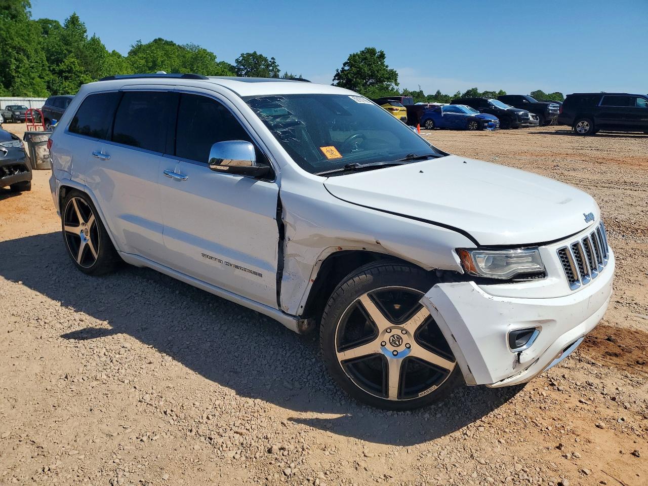 2014 Jeep Grand Cherokee Overland White vin: 1C4RJFCG3EC247812