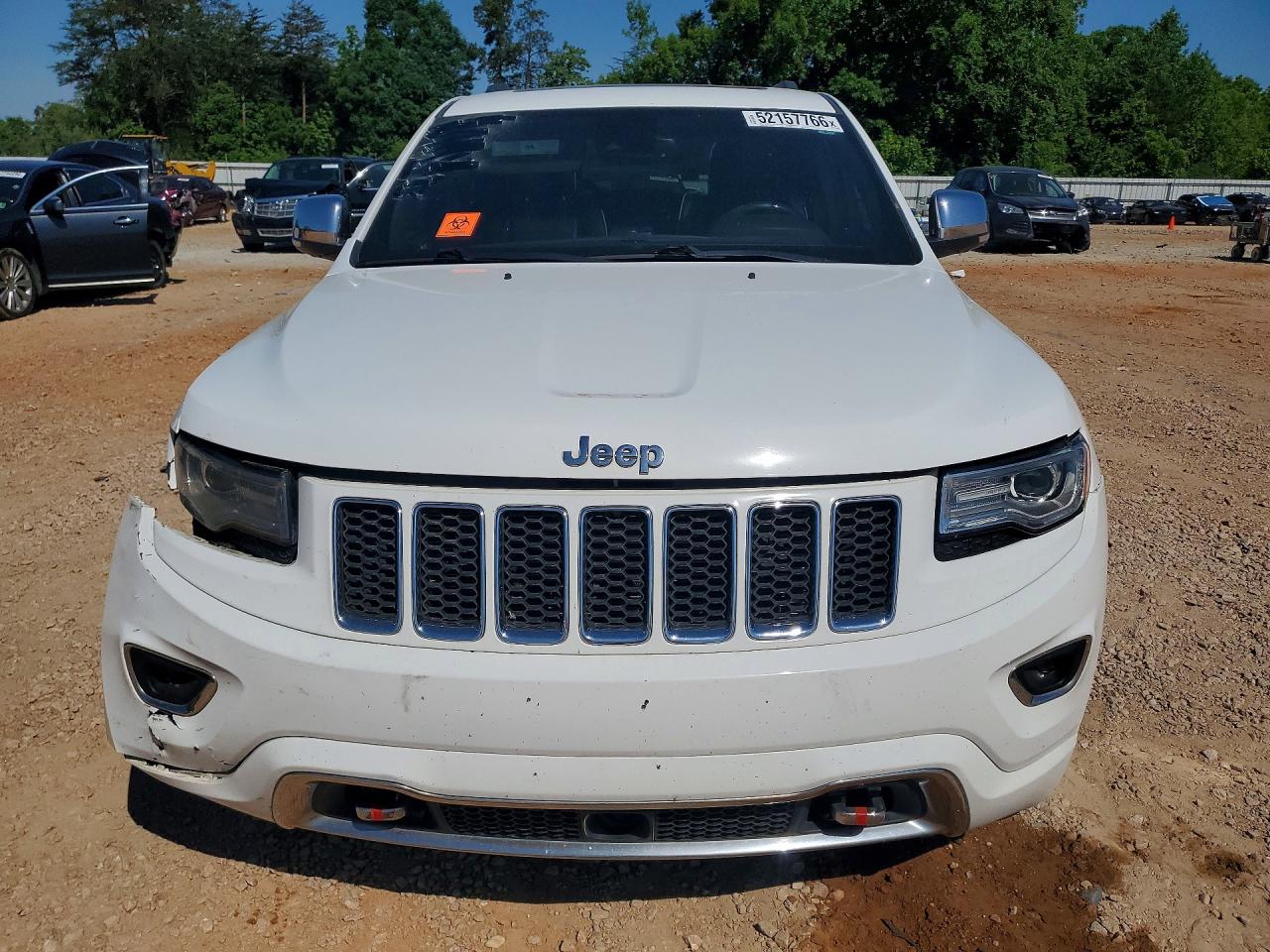2014 Jeep Grand Cherokee Overland White vin: 1C4RJFCG3EC247812