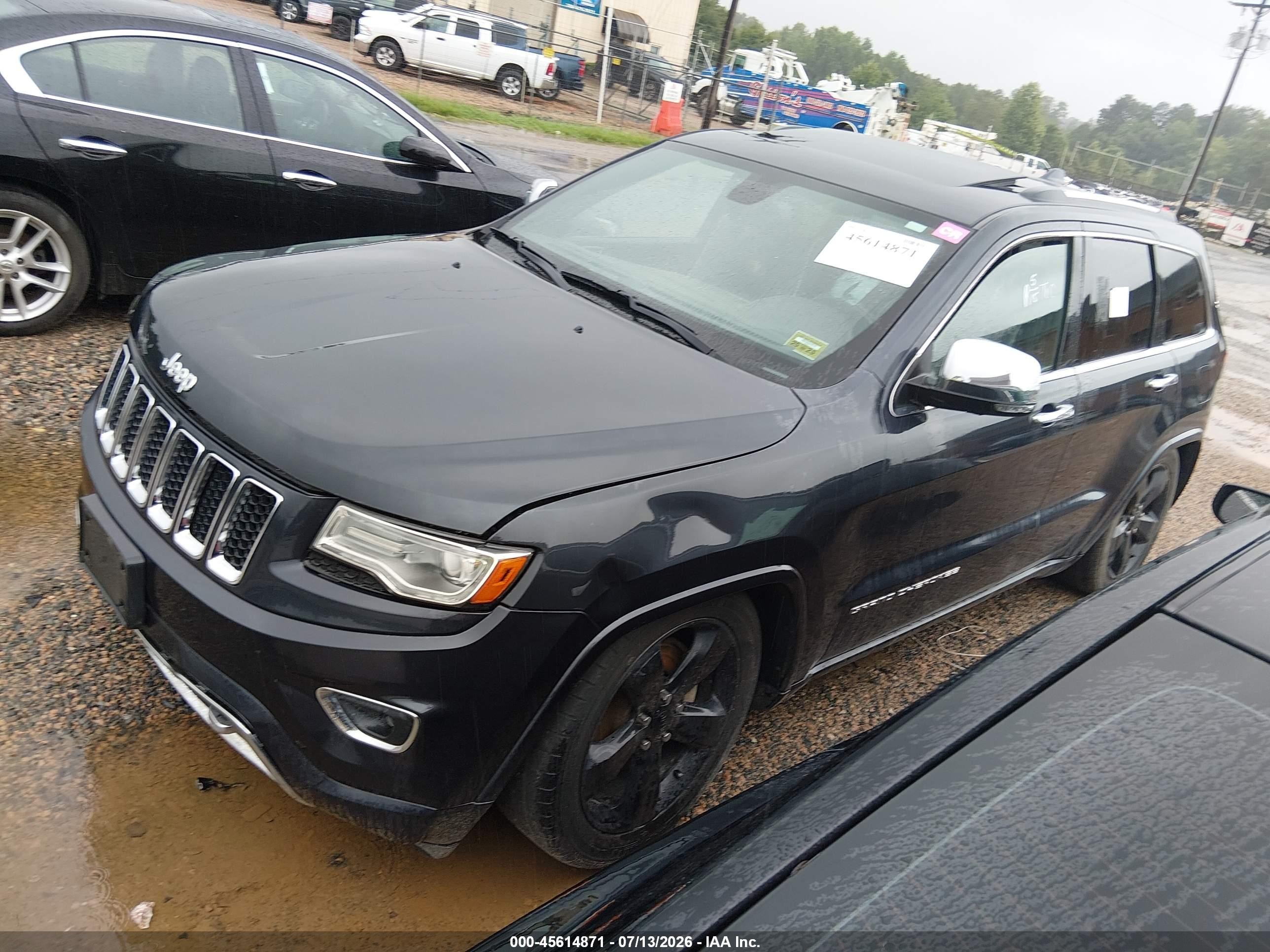 2014 Jeep Grand Cherokee Overland Black vin: 1C4RJFCG3EC365911