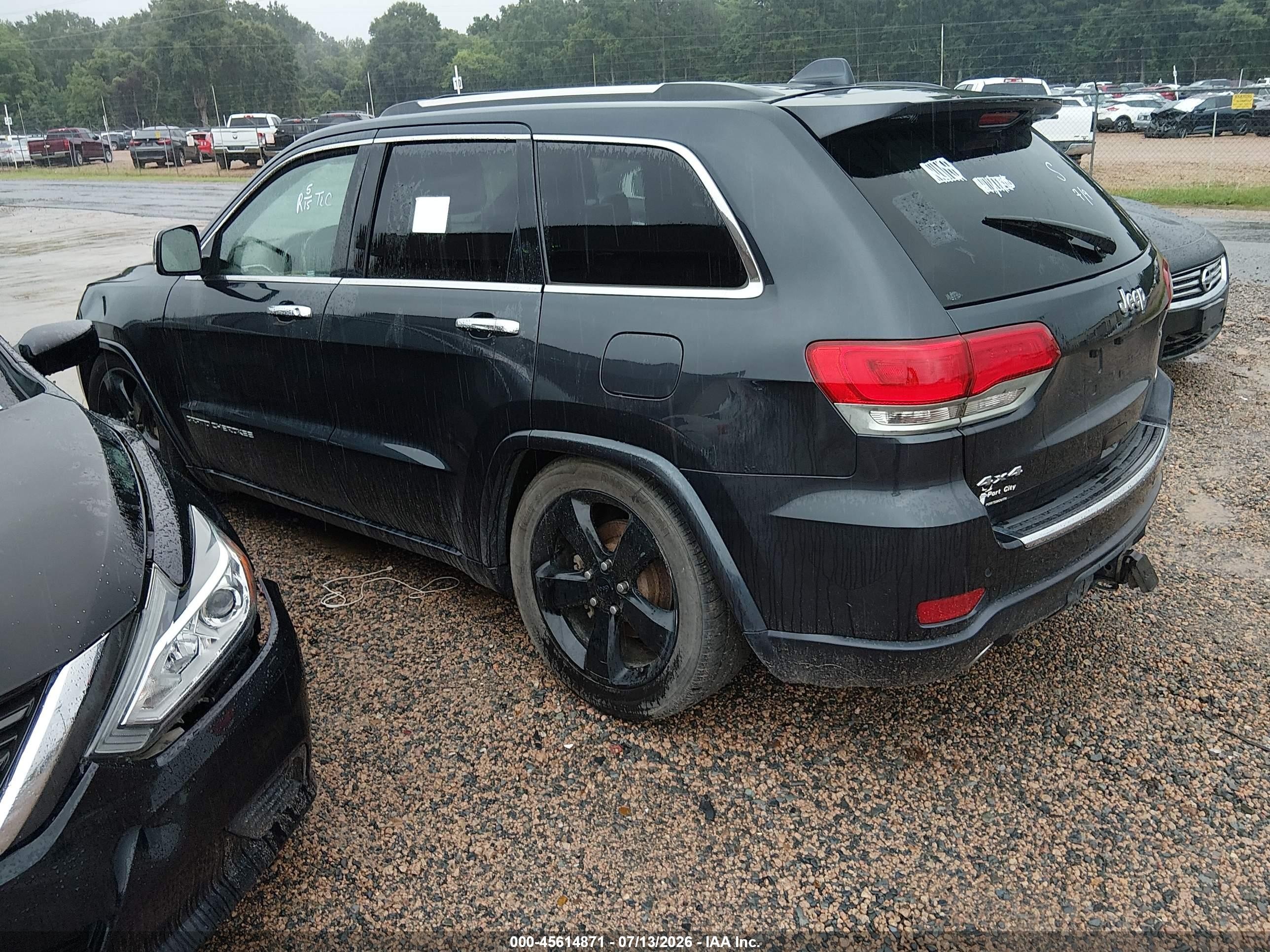 2014 Jeep Grand Cherokee Overland Black vin: 1C4RJFCG3EC365911