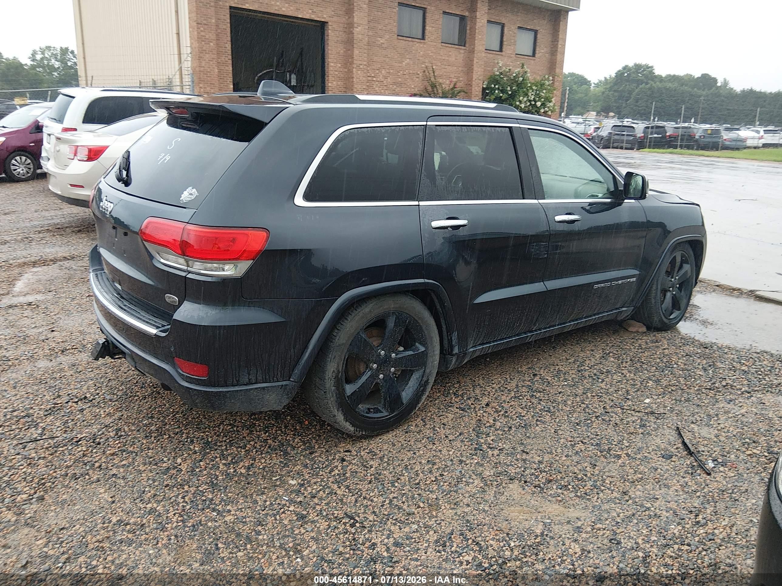 2014 Jeep Grand Cherokee Overland Black vin: 1C4RJFCG3EC365911
