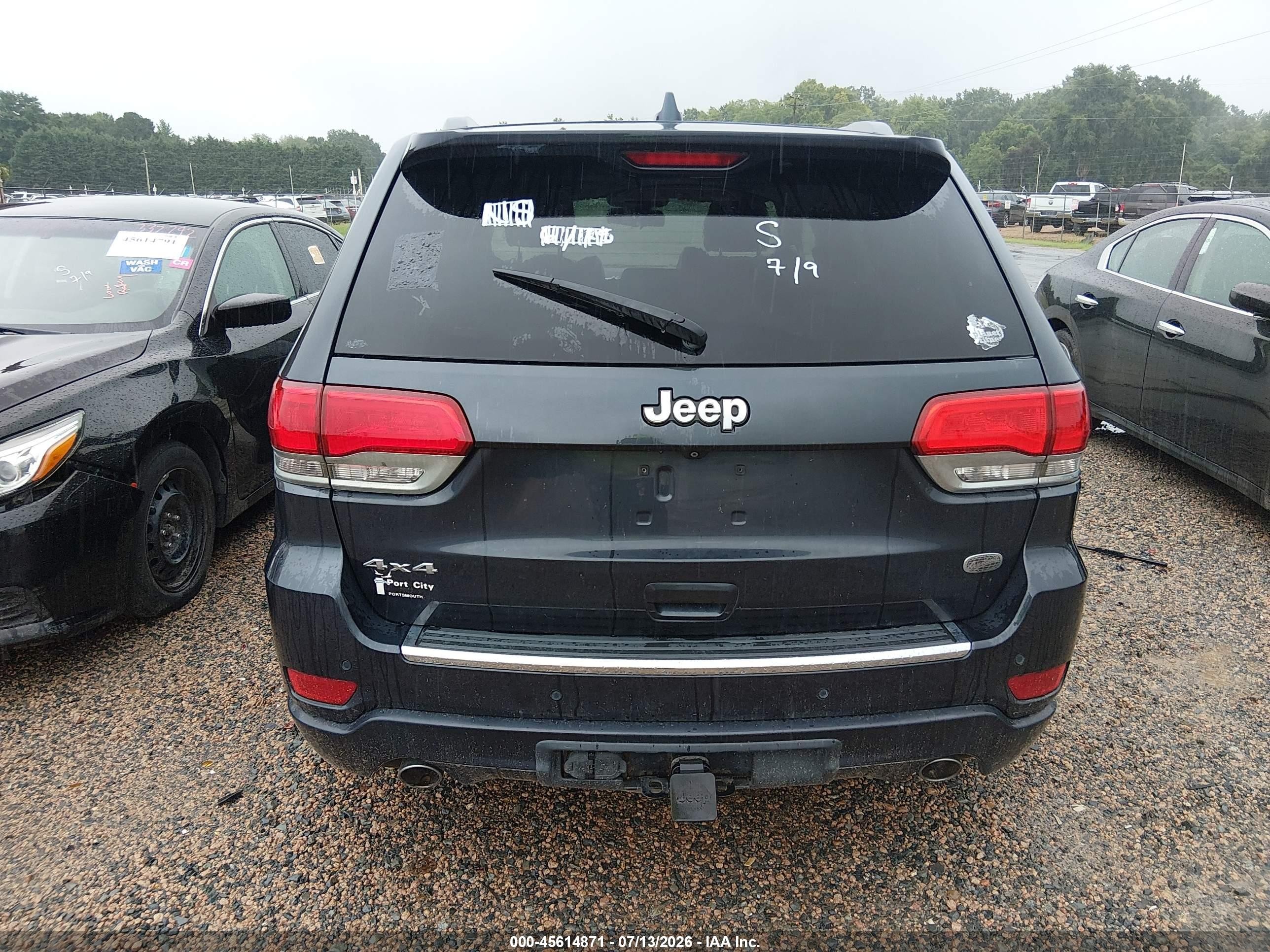 2014 Jeep Grand Cherokee Overland Black vin: 1C4RJFCG3EC365911
