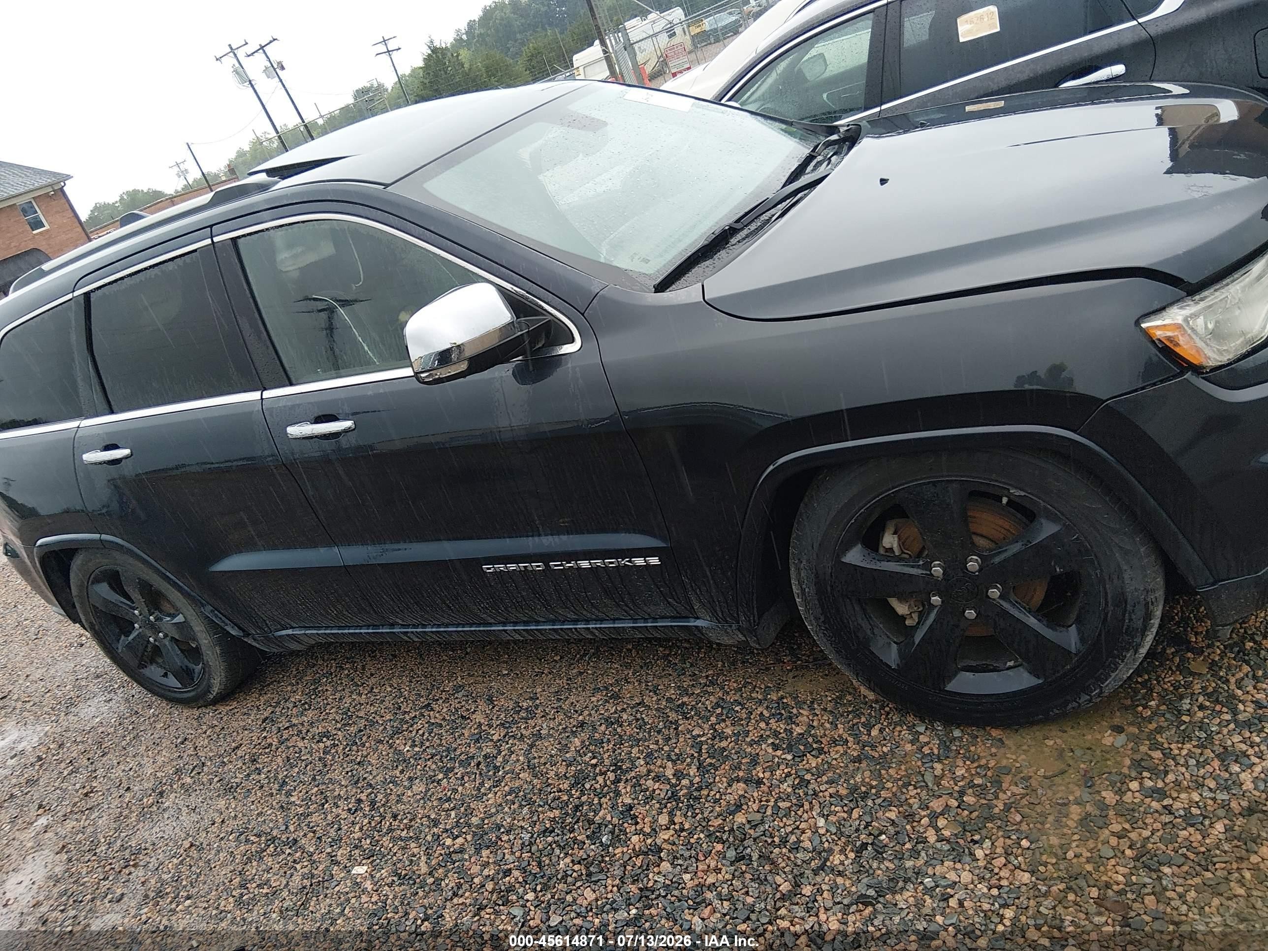 2014 Jeep Grand Cherokee Overland Black vin: 1C4RJFCG3EC365911