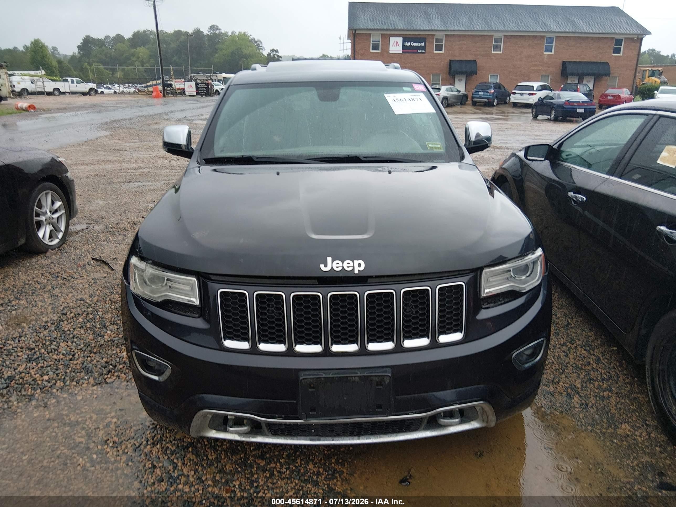 2014 Jeep Grand Cherokee Overland Black vin: 1C4RJFCG3EC365911