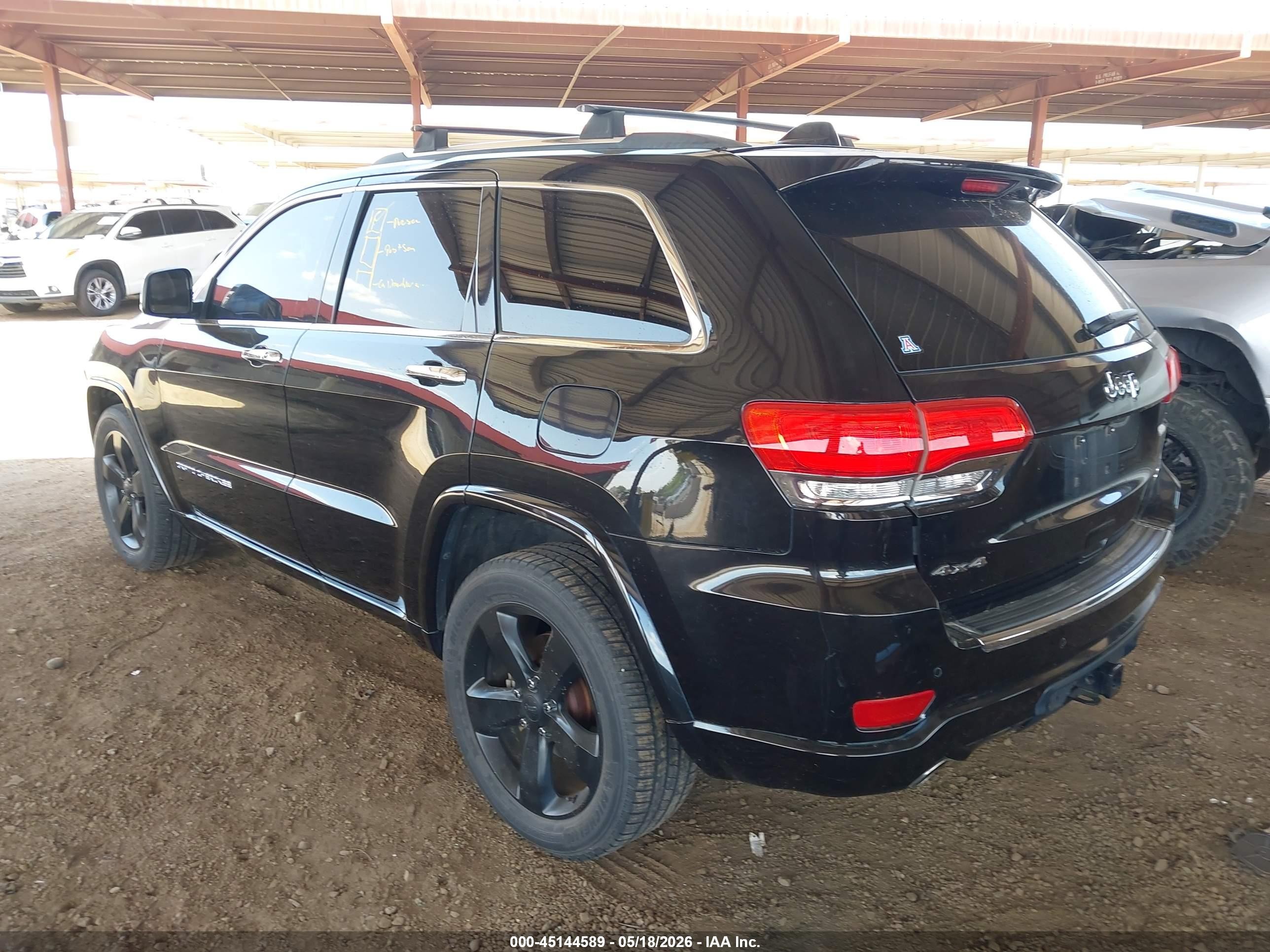 2014 Jeep Grand Cherokee Overland Black vin: 1C4RJFCG3EC416825