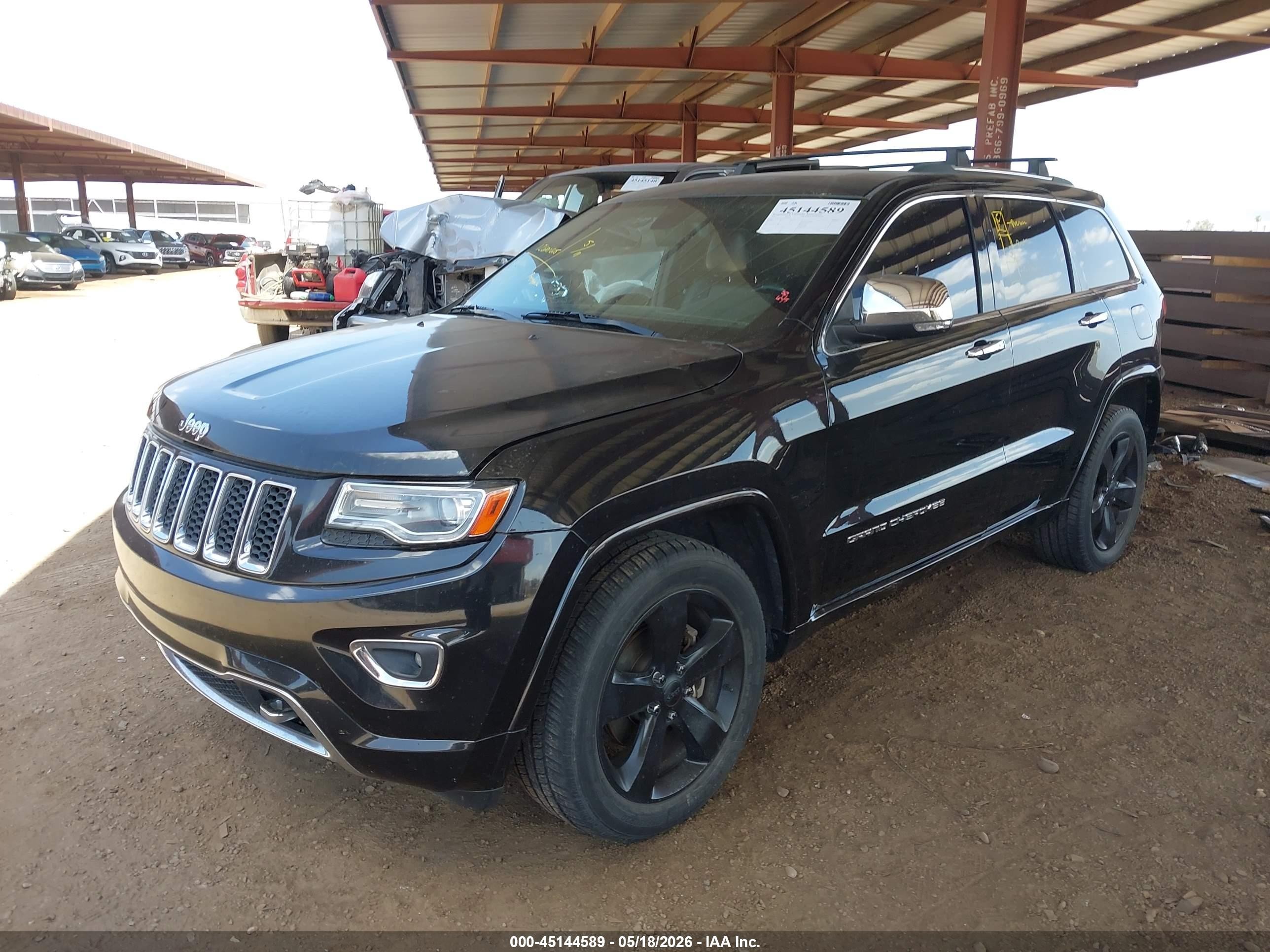 2014 Jeep Grand Cherokee Overland Black vin: 1C4RJFCG3EC416825