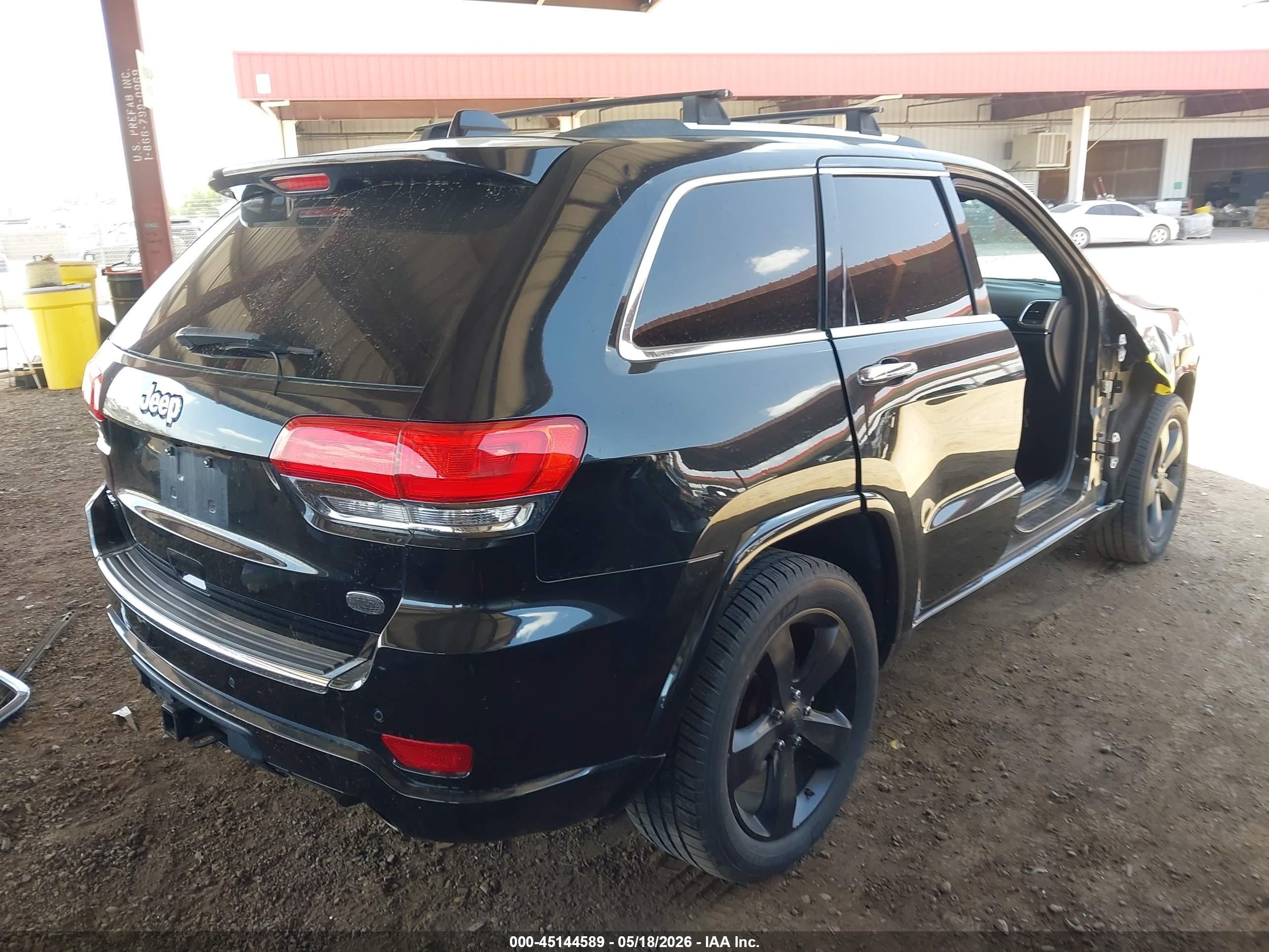 2014 Jeep Grand Cherokee Overland Black vin: 1C4RJFCG3EC416825